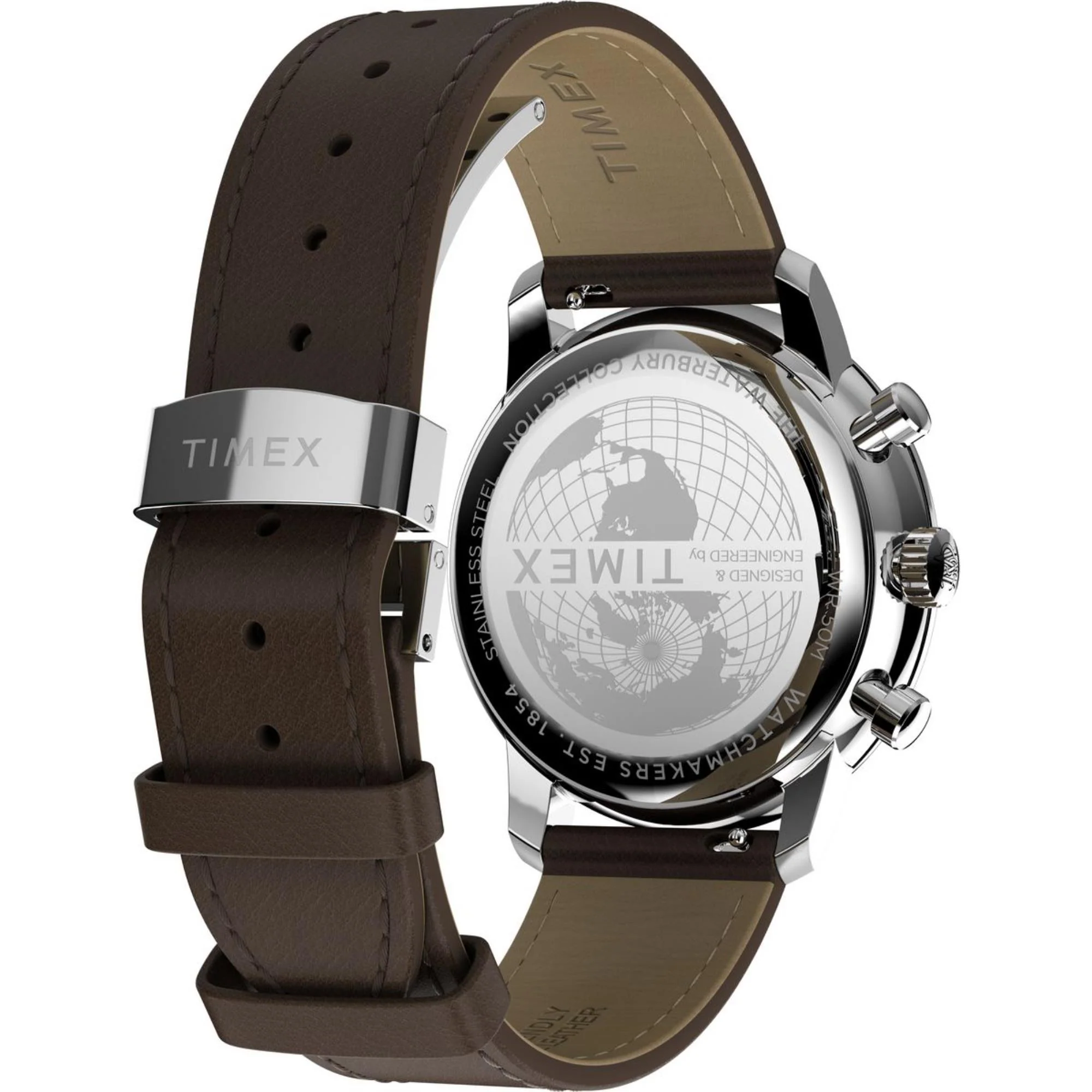 Timex Waterbury Metropolitan Chronograph Cream Dial Stainless Steel Men's Watch TW2Y23500 - Image 5