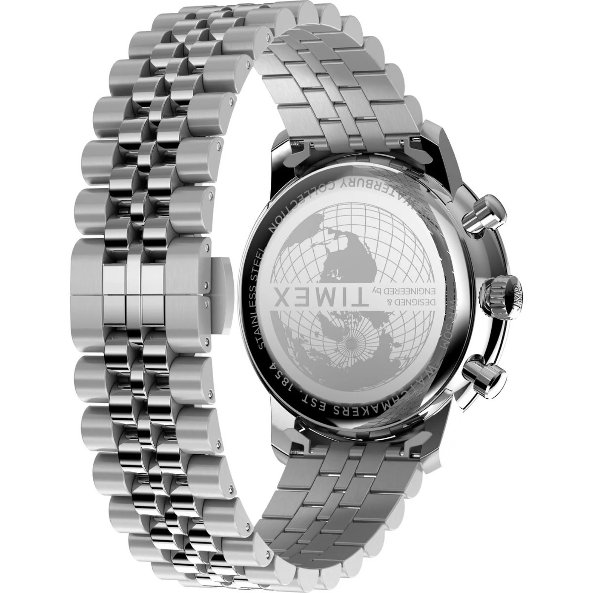 Timex Waterbury Metropolitan Chronograph Green Dial Stainless Steel Men's Watch TW2Y23600 - Image 5