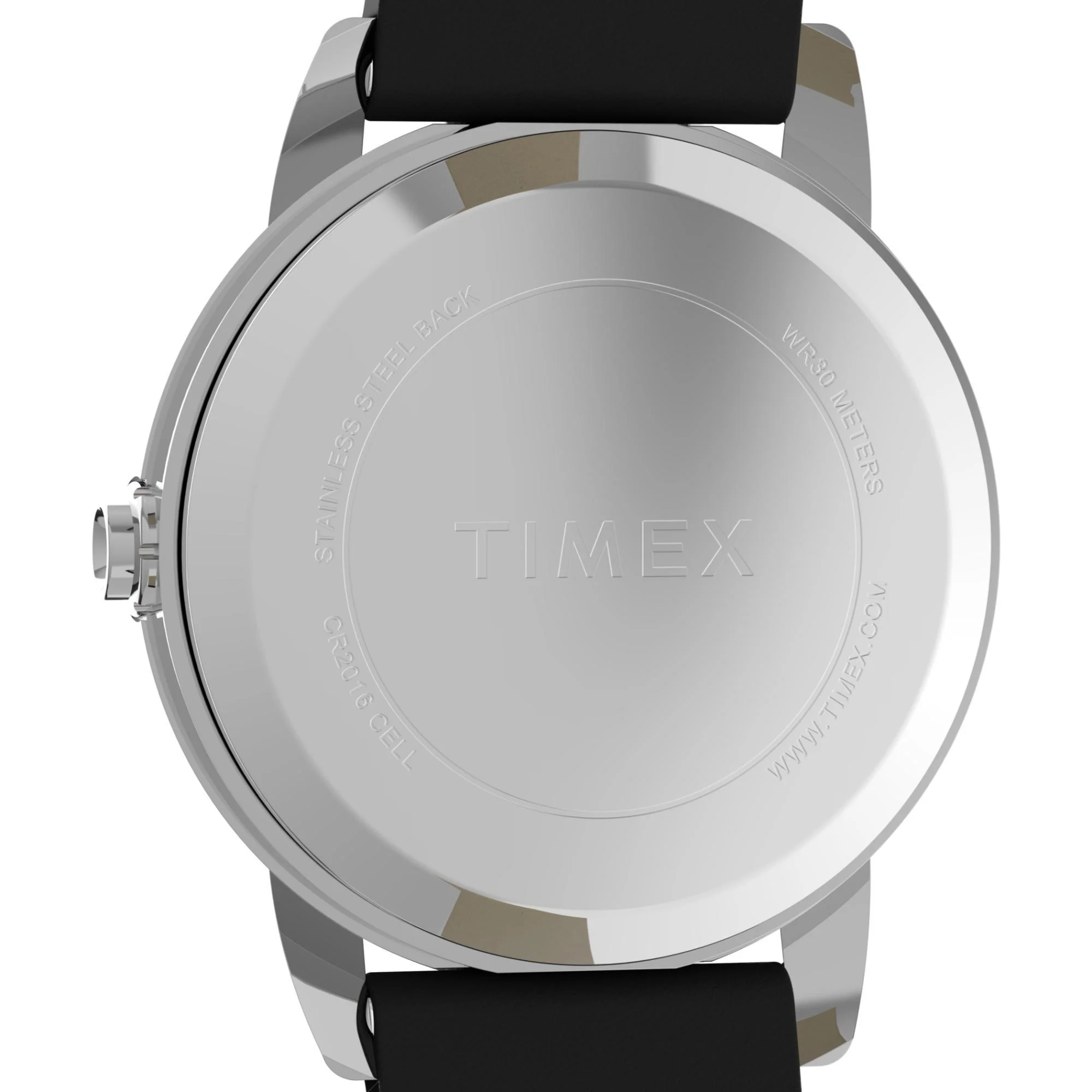 Timex Chronograph White Dial Black Leather Strap Women's Watch T20441 - Image 4