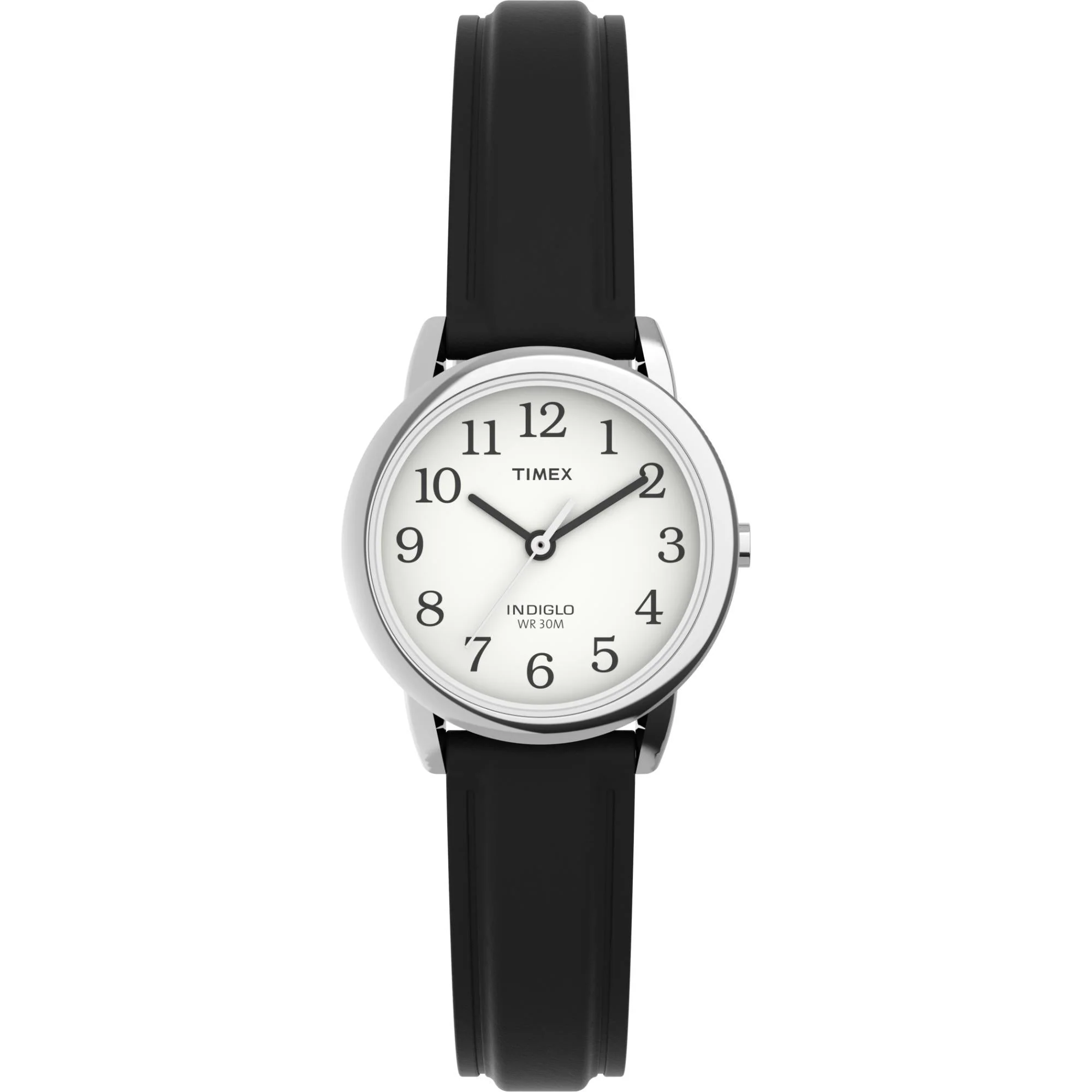 Timex Chronograph White Dial Black Leather Strap Women's Watch T20441 - Image 6