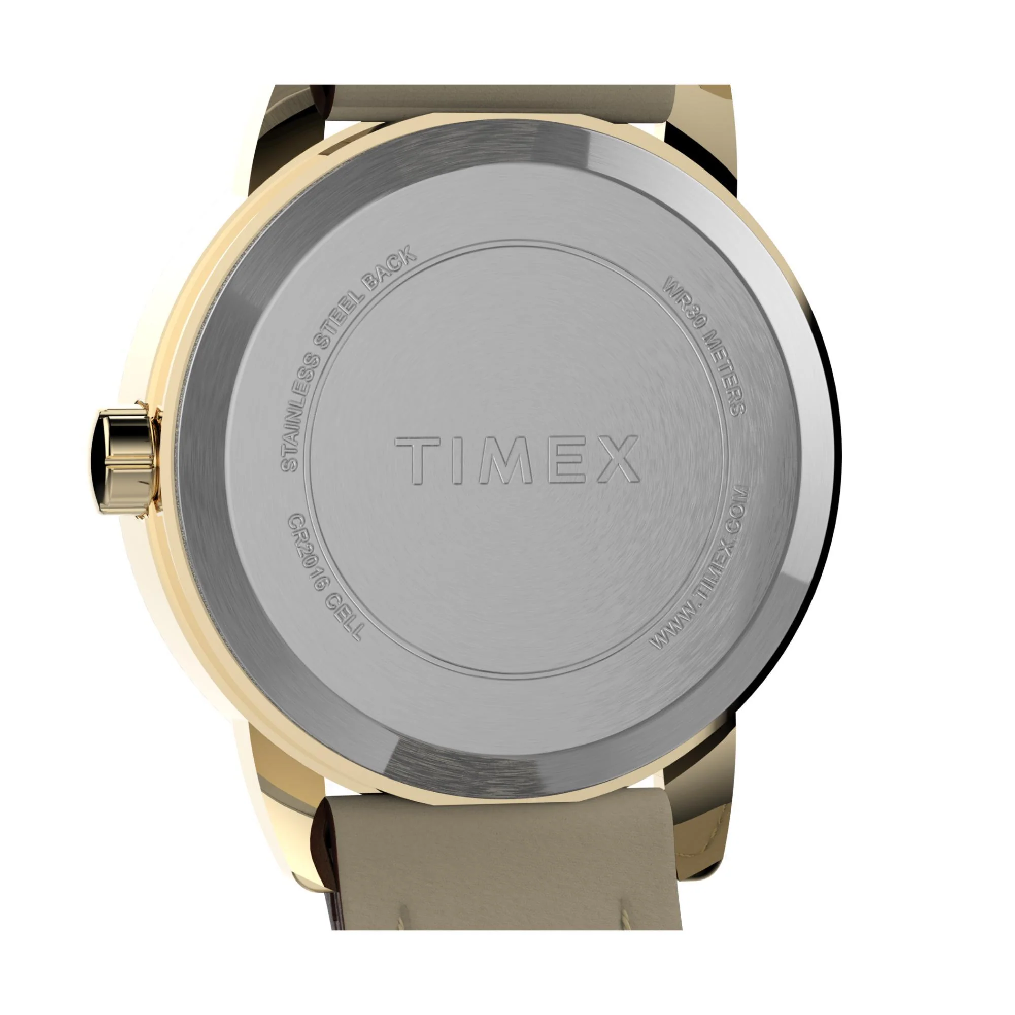 Timex Cream Dial Brown Leather Strap Women's Watch T20071 - Image 4