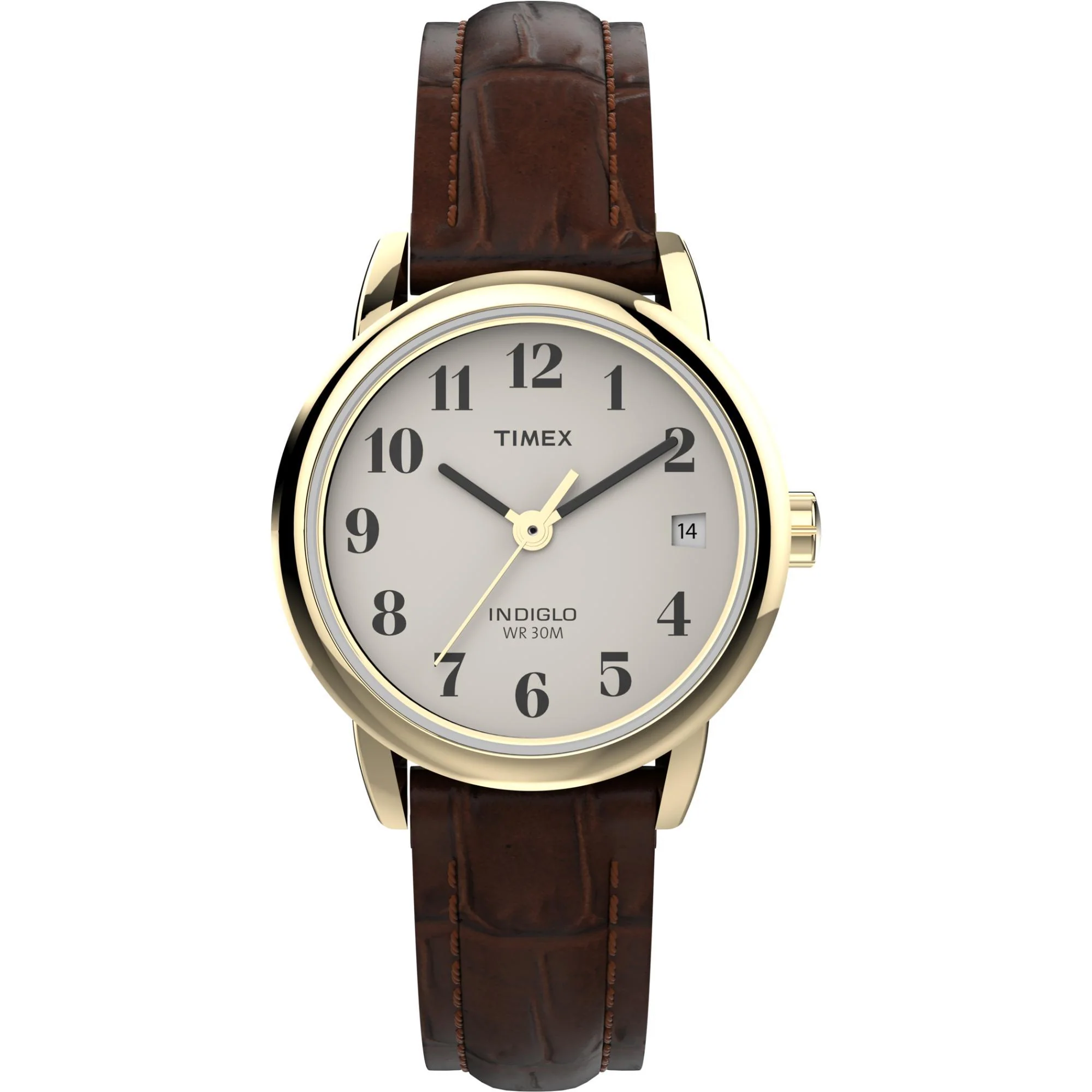 Timex Cream Dial Brown Leather Strap Women's Watch T20071 - Image 6