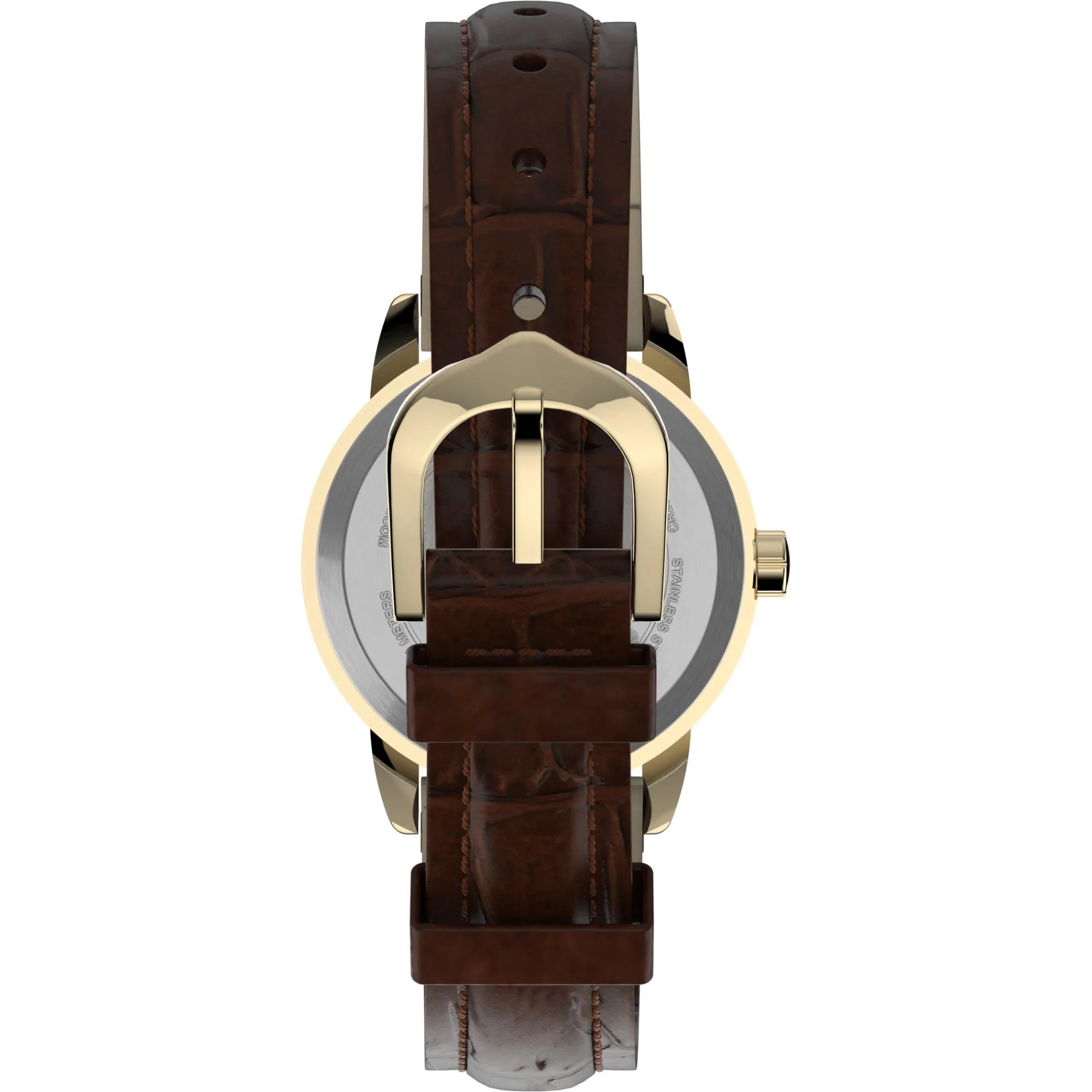 Timex Cream Dial Brown Leather Strap Women's Watch T20071 - Image 9