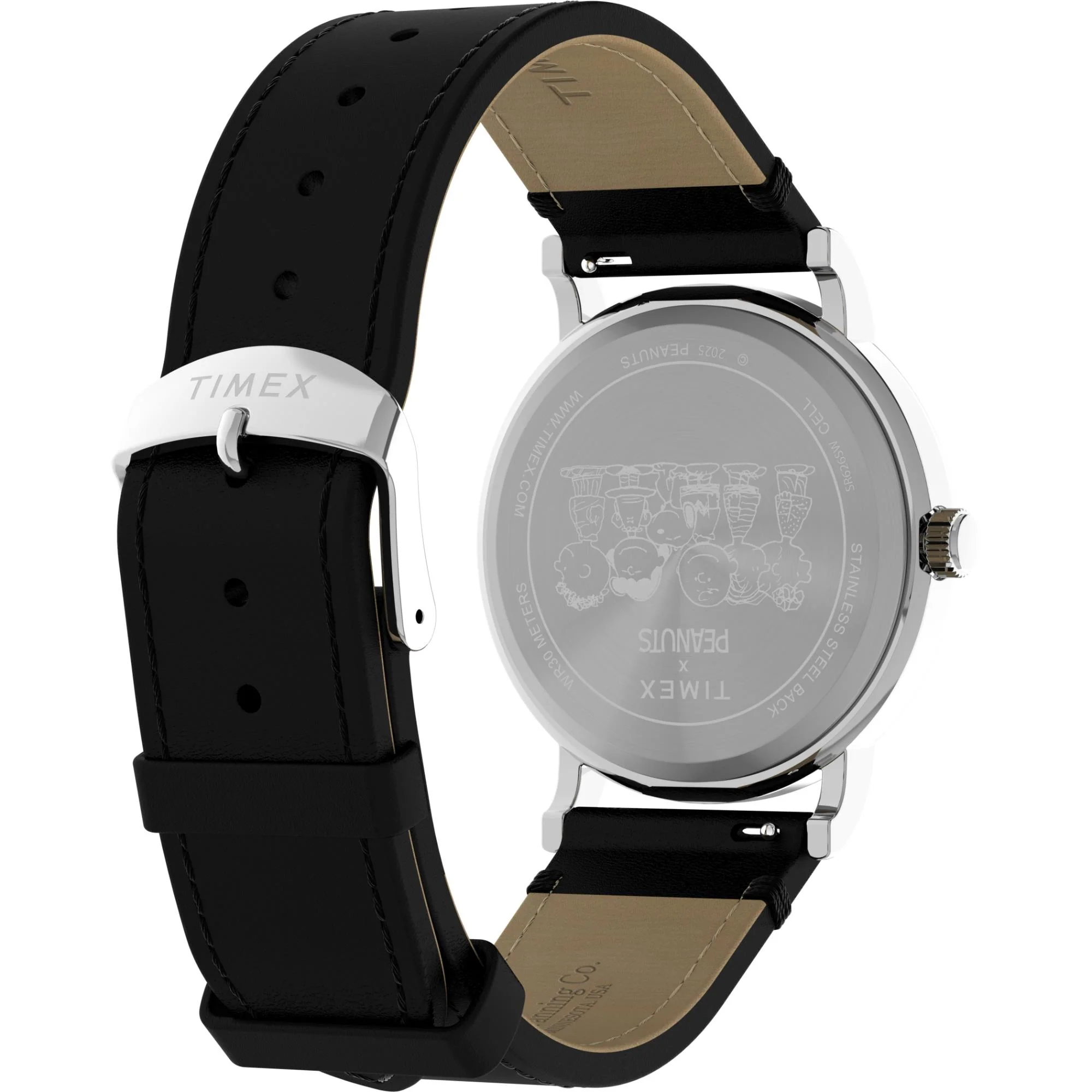 Timex X Peanuts Snoopy Dancing Quartz White Dial Leather Strap Unisex Watch TW2Y31000 - Image 14