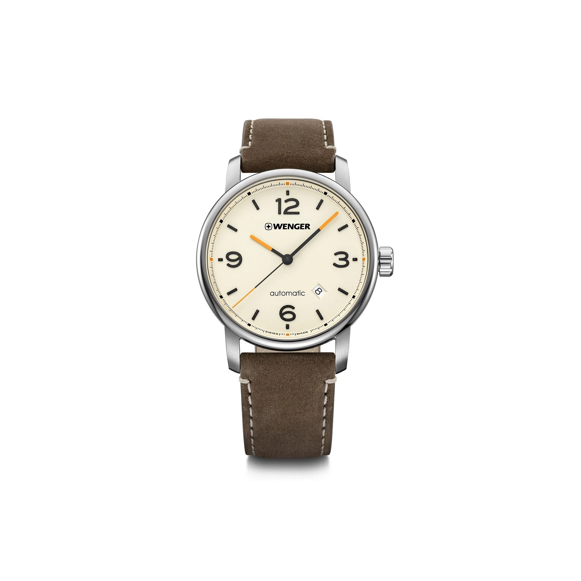Wenger Urban Metropolitan Automatic Cream Dial Black Stainless Bracelet Menâs Watch 01.1746.101 - Image 2