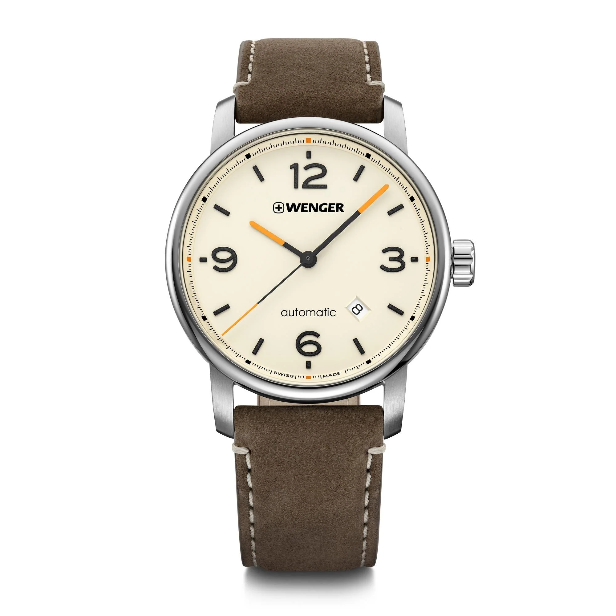 Wenger Urban Metropolitan Automatic Cream Dial Black Stainless Bracelet Menâs Watch 01.1746.101 - Image 9