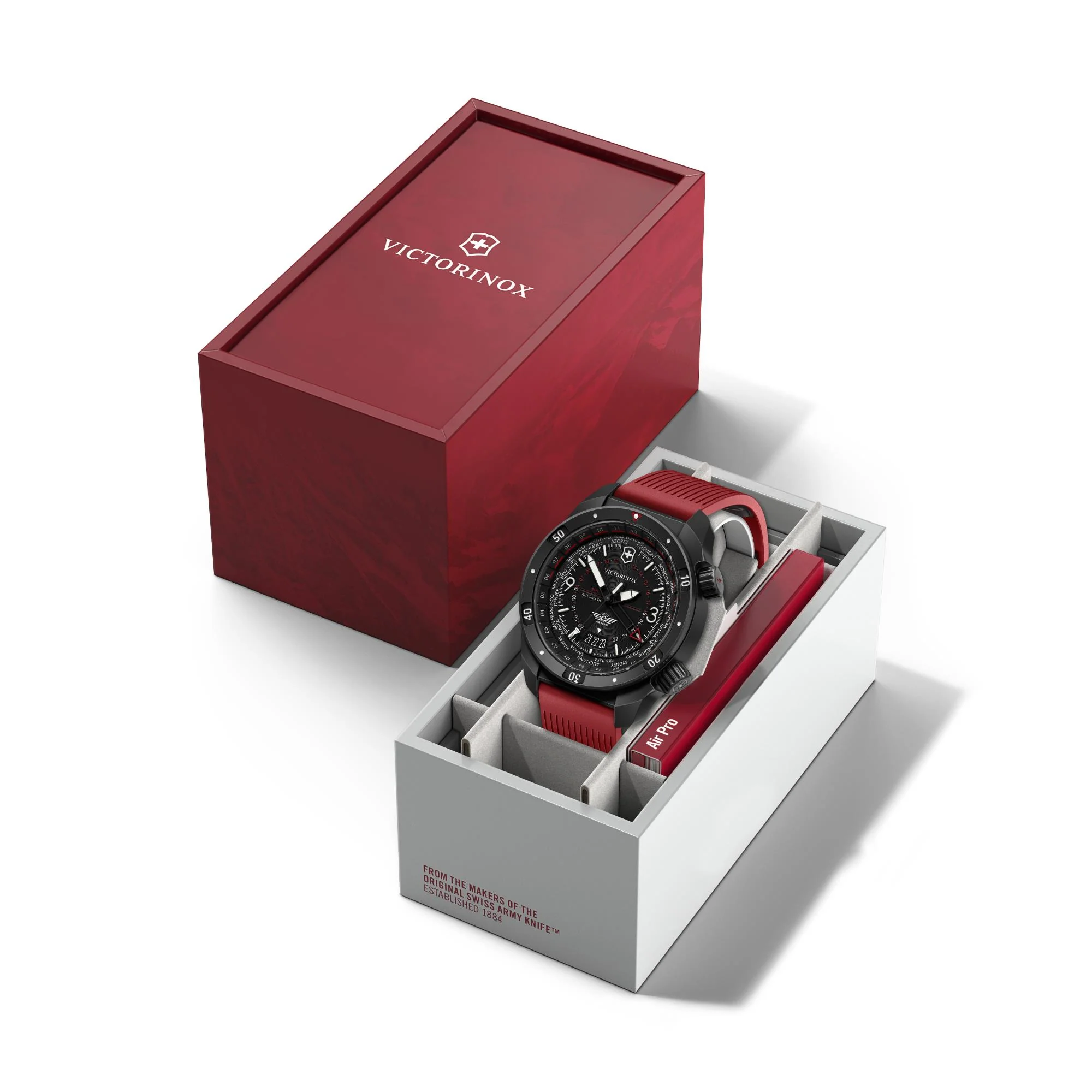 Victorinox Air Pro Automatic GMT Black Dial Rubber Strap Men's Watch 242006 - Image 16