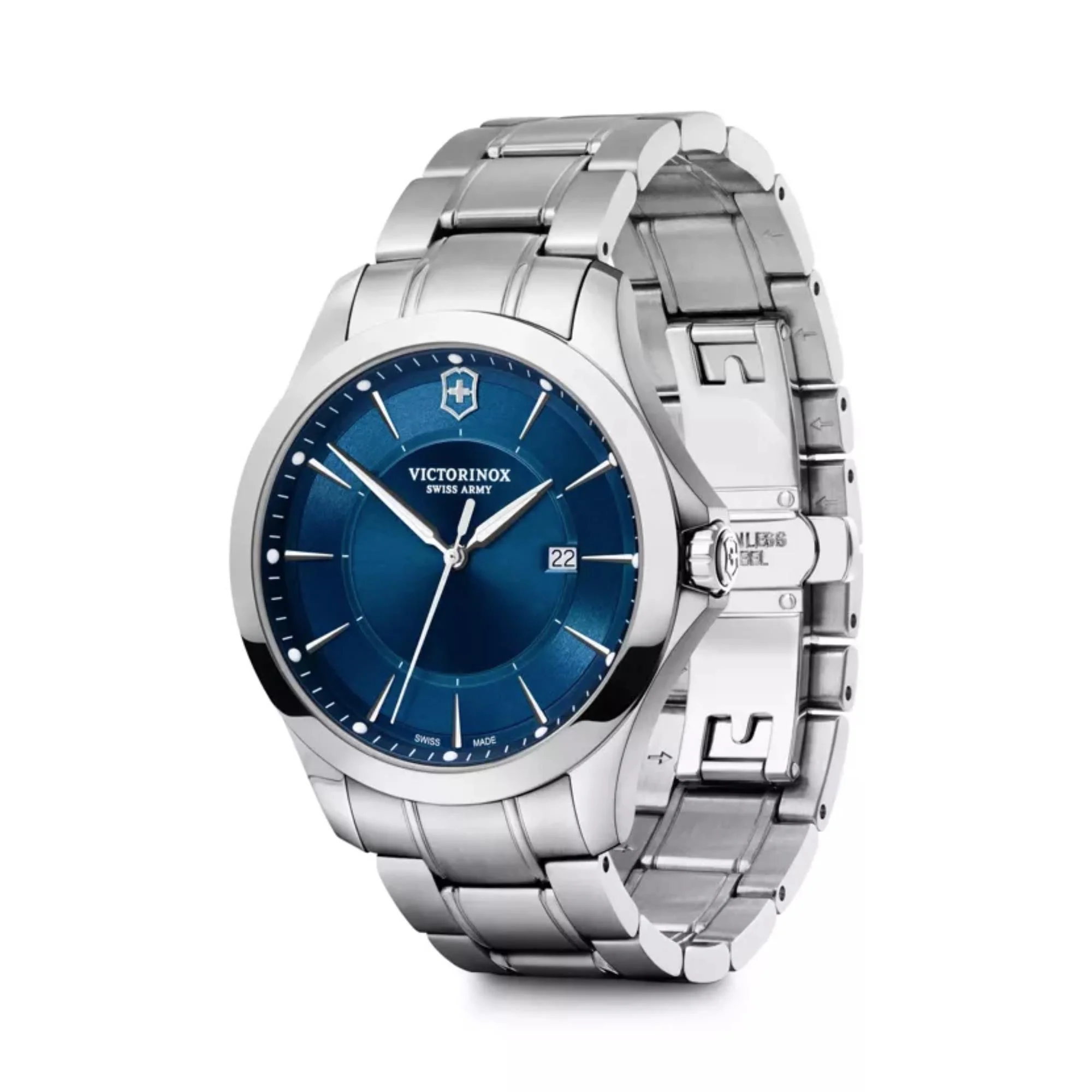 Victorinox Alliance Quartz Blue Dial Stainless Steel Bracelet Men's Watch 241910.01 - Image 2