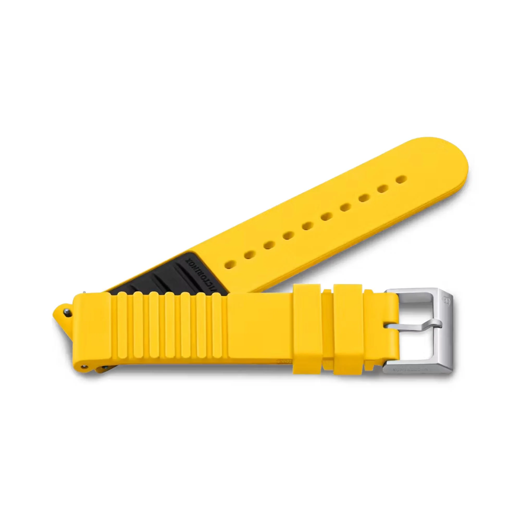 Victorinox D1 Yellow Rubber Watch Strap V.60029 - Image 2