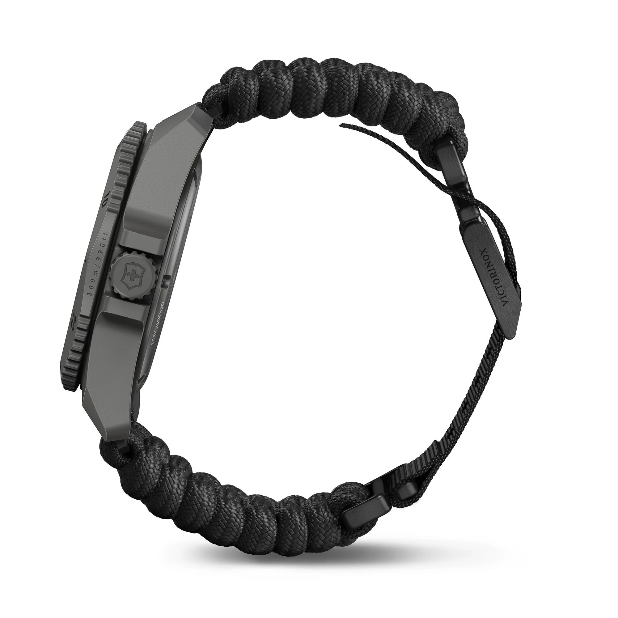 Victorinox Dive Pro Quartz Black Dial Black Paracord Strap Men’s Watch 241993.1 - Image 5