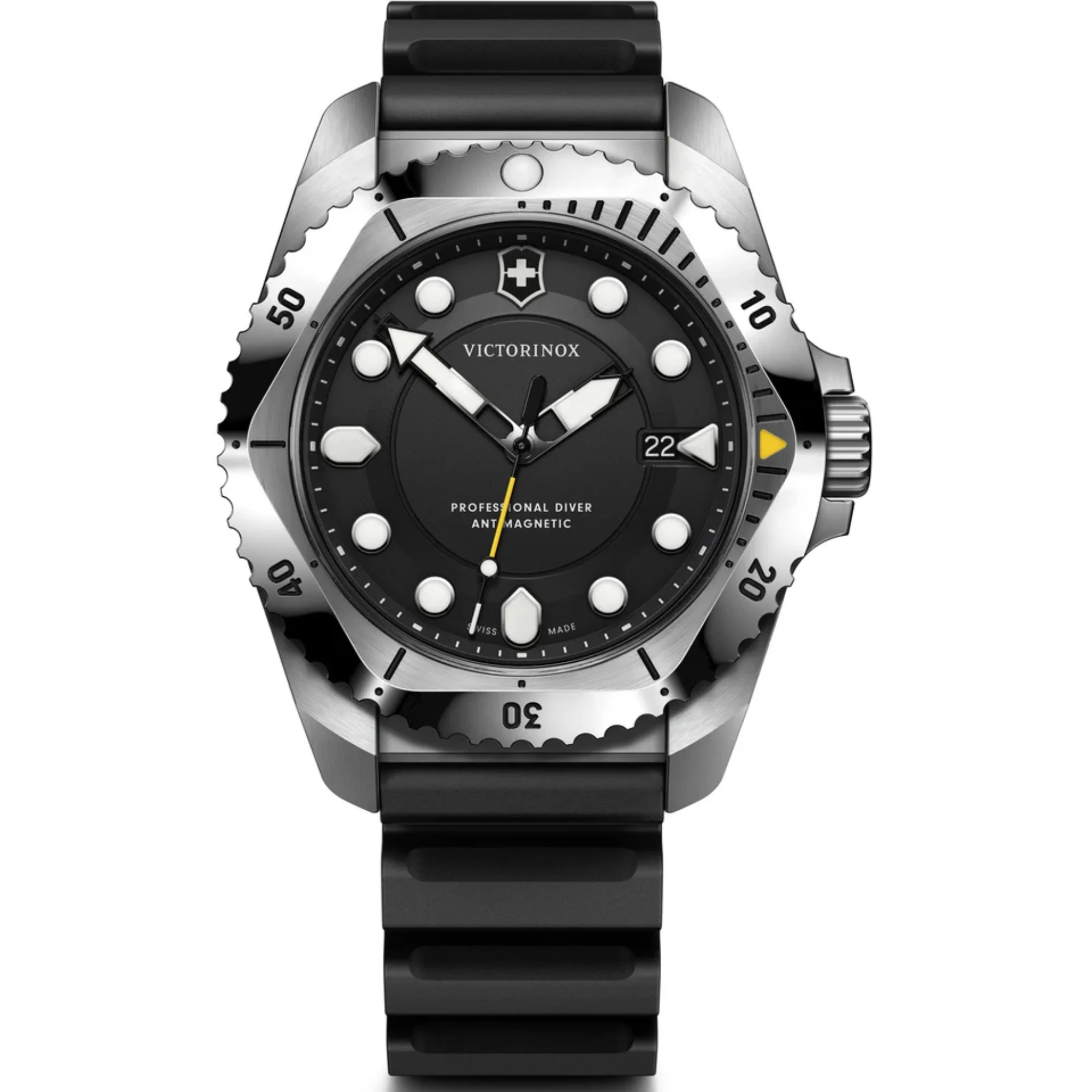 Victorinox Dive Pro Quartz Black Dial Black Rubber Strap Men’s Watch 241990
