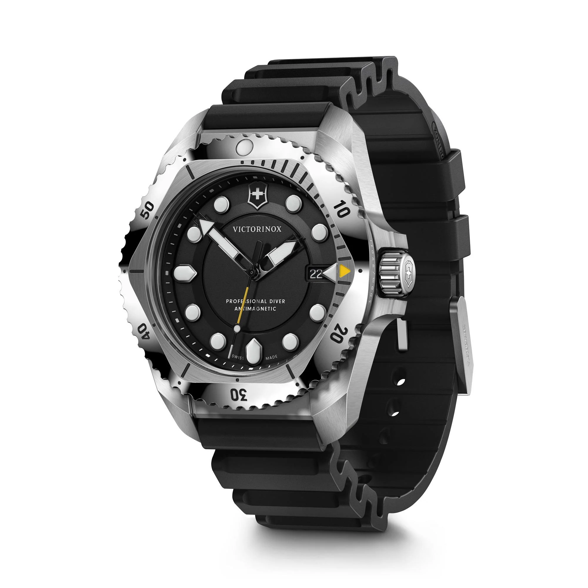 Victorinox Dive Pro Quartz Black Dial Black Rubber Strap Men’s Watch 241990 - Image 2