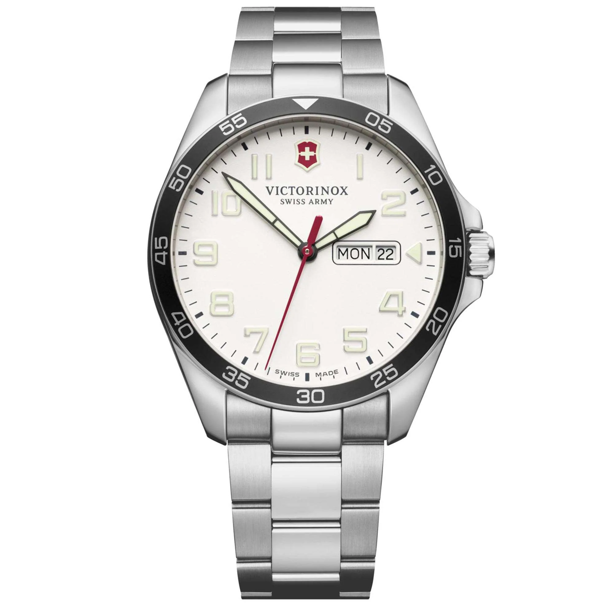 Victorinox Swiss Army Fieldforce Quartz White Dial Stainless Steel Bracelet Mens Watch 241850 - Image 9