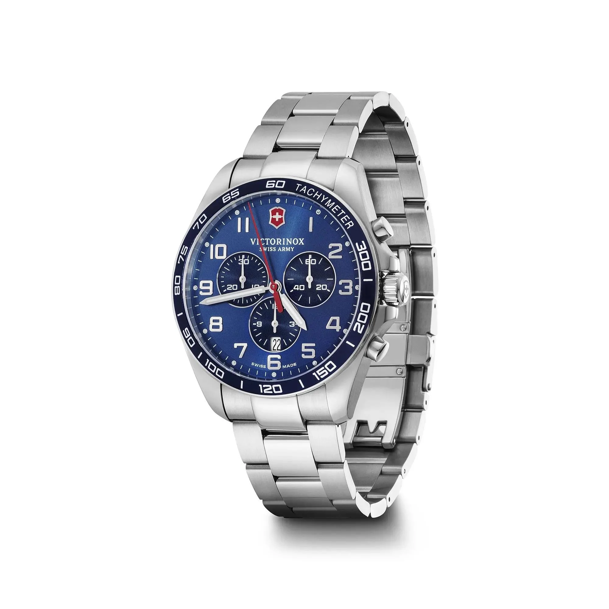 Victorinox FieldForce Classic Chrono Blue Dial Stainless Steel Bracelet Men's Watch 241901 - Image 3