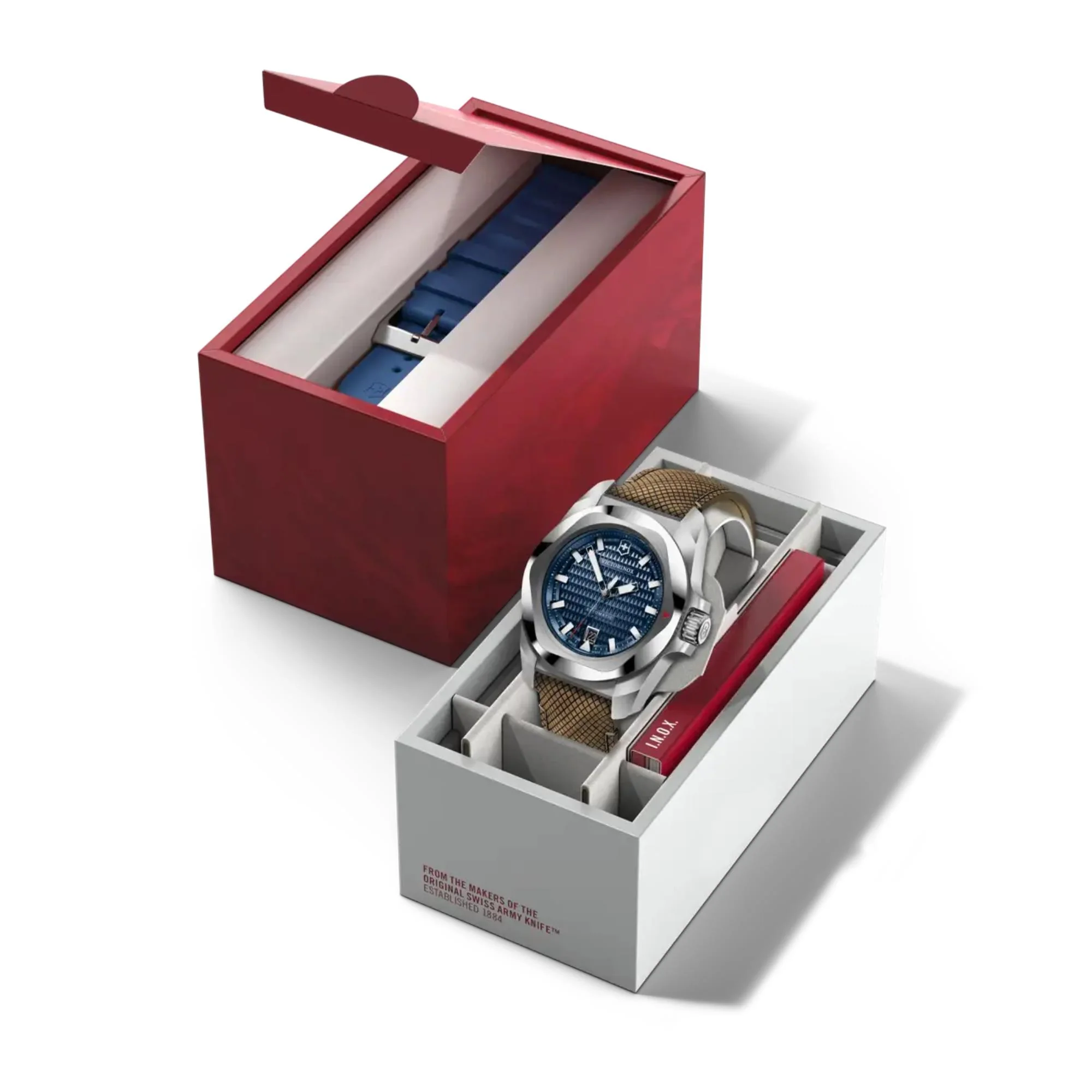 Victorinox I.N.O.X. Automatic Blue Dial Rubber and Wood Strap Men's Watch 242018.1 - Image 26