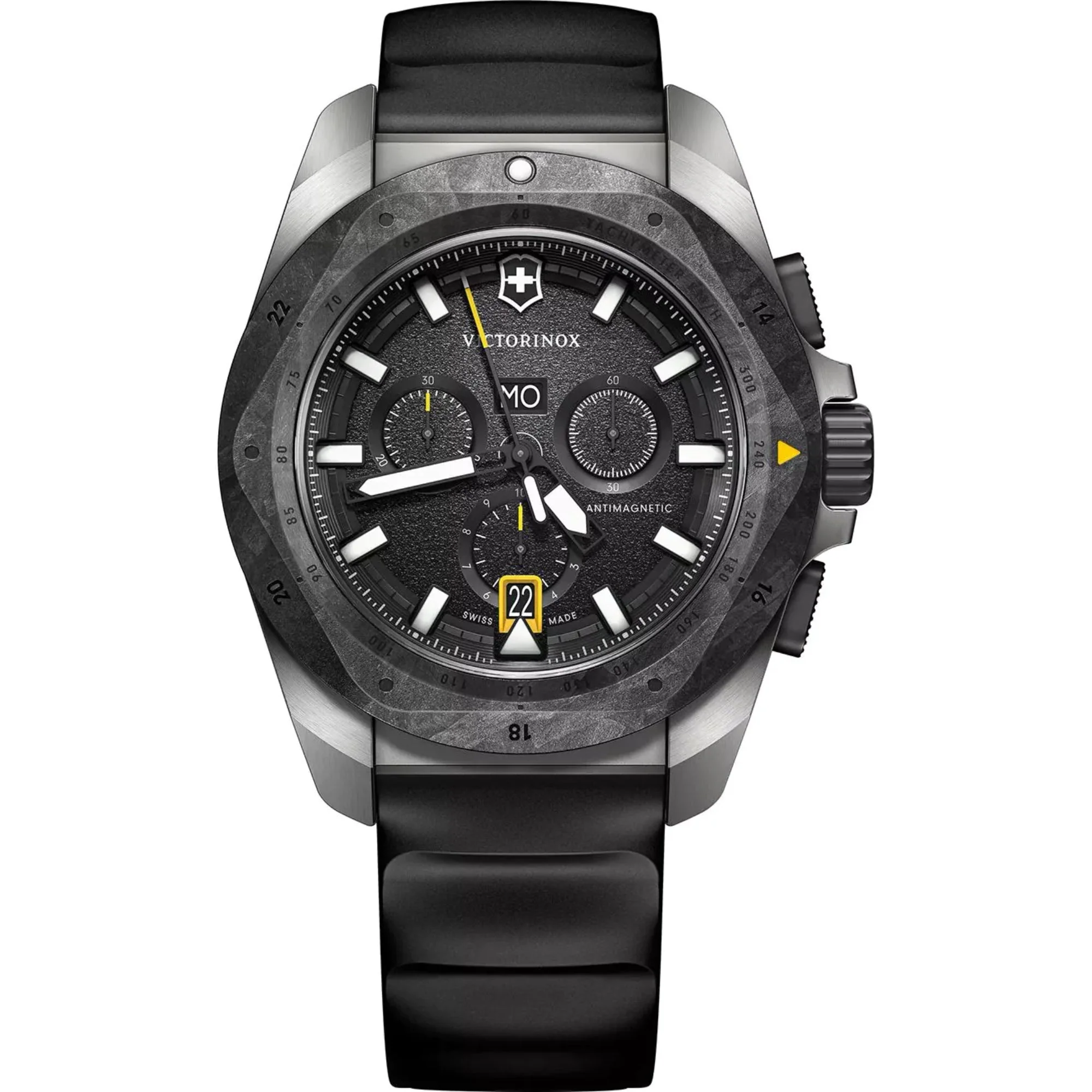Victorinox I.N.O.X Titanium Quartz Black Dial Black Rubber Strap Men's Watch 242011 - Image 5