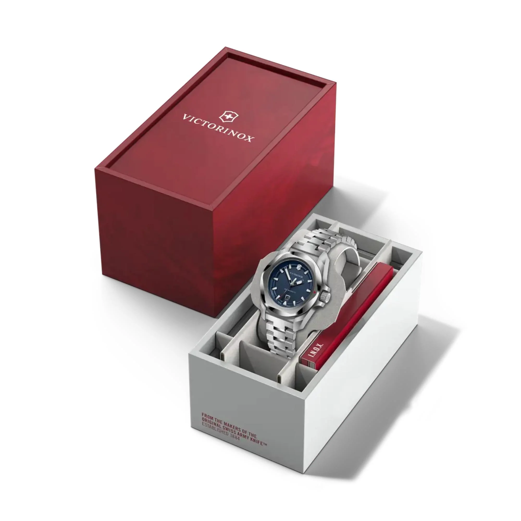 Victorinox I.N.O.X. Small Blue Dial Steel Strap Women's Watch 242038 - Image 15
