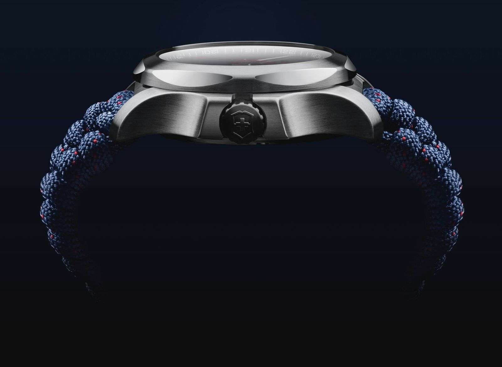 Victorinox I.N.O.X V Blue Paracord Silver Stainless Steel Quartz Ladies Watch 241770 - Image 5