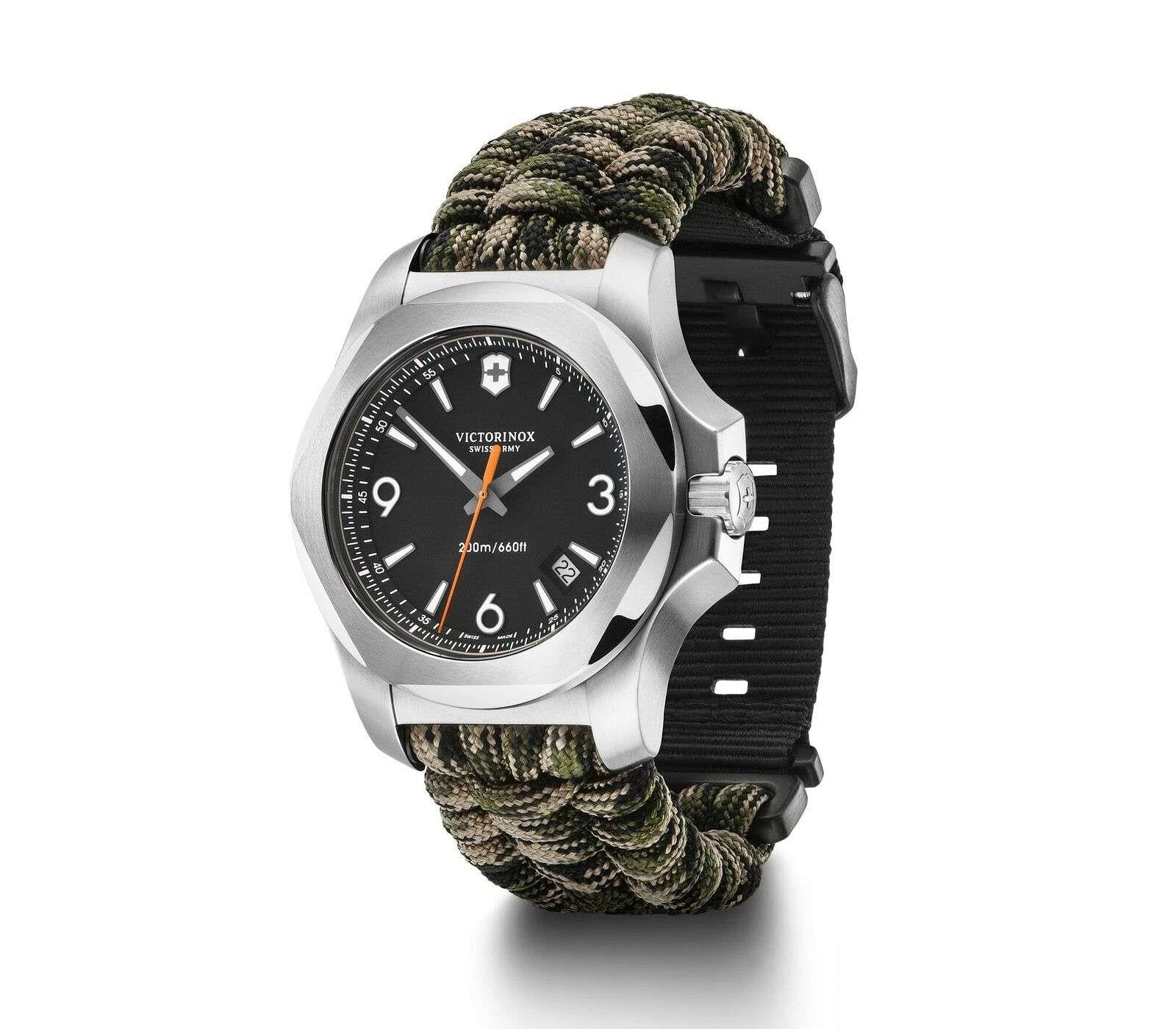 Victorinox I.N.O.X Autumn Paracord Silver Stainless Steel Quartz Men's Watch 241894 - Image 70