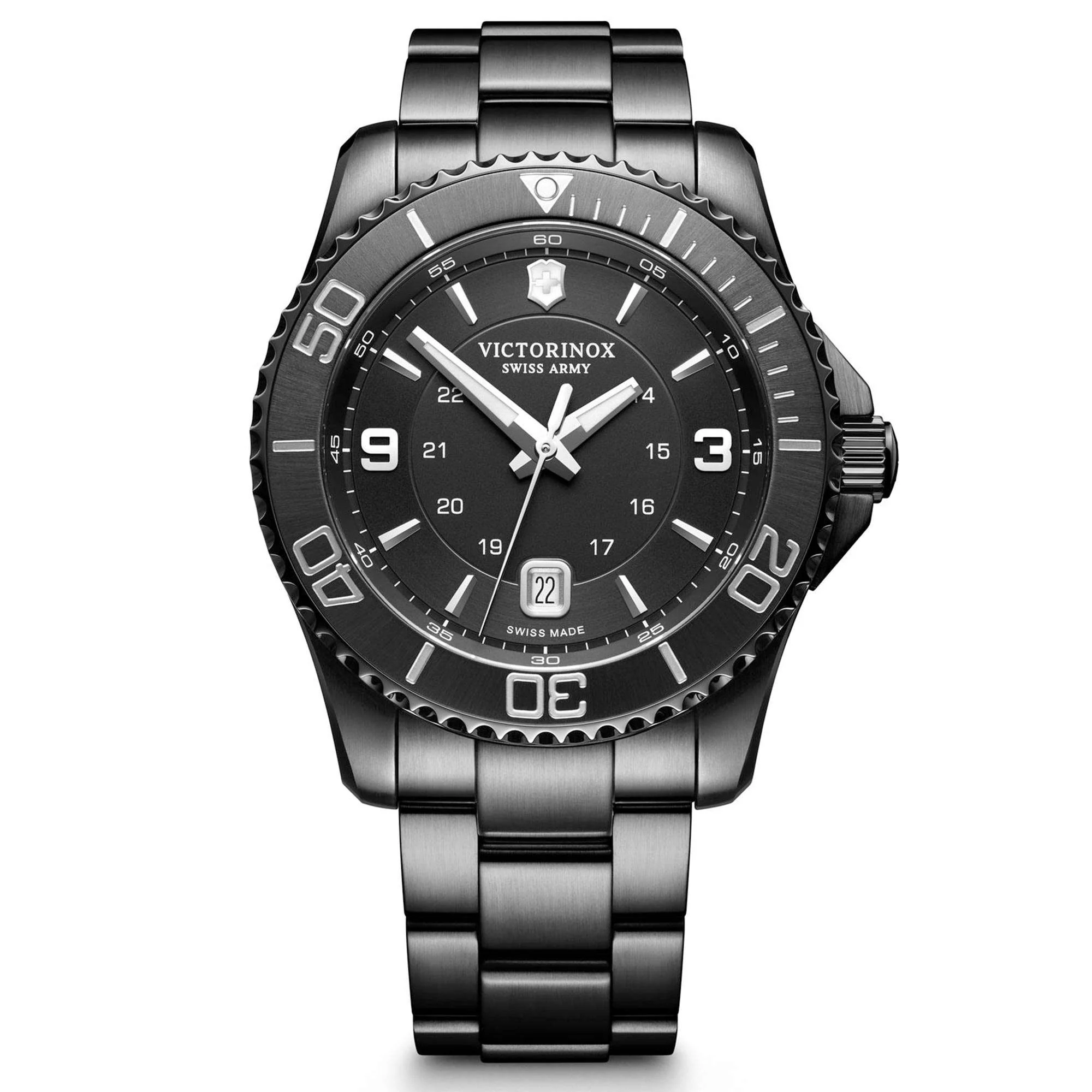 Victorinox Swiss Army Maverick Black Edition Quartz Black Dial Black Stainless Steel Bracelet Men's Watch 241798 - Image 6