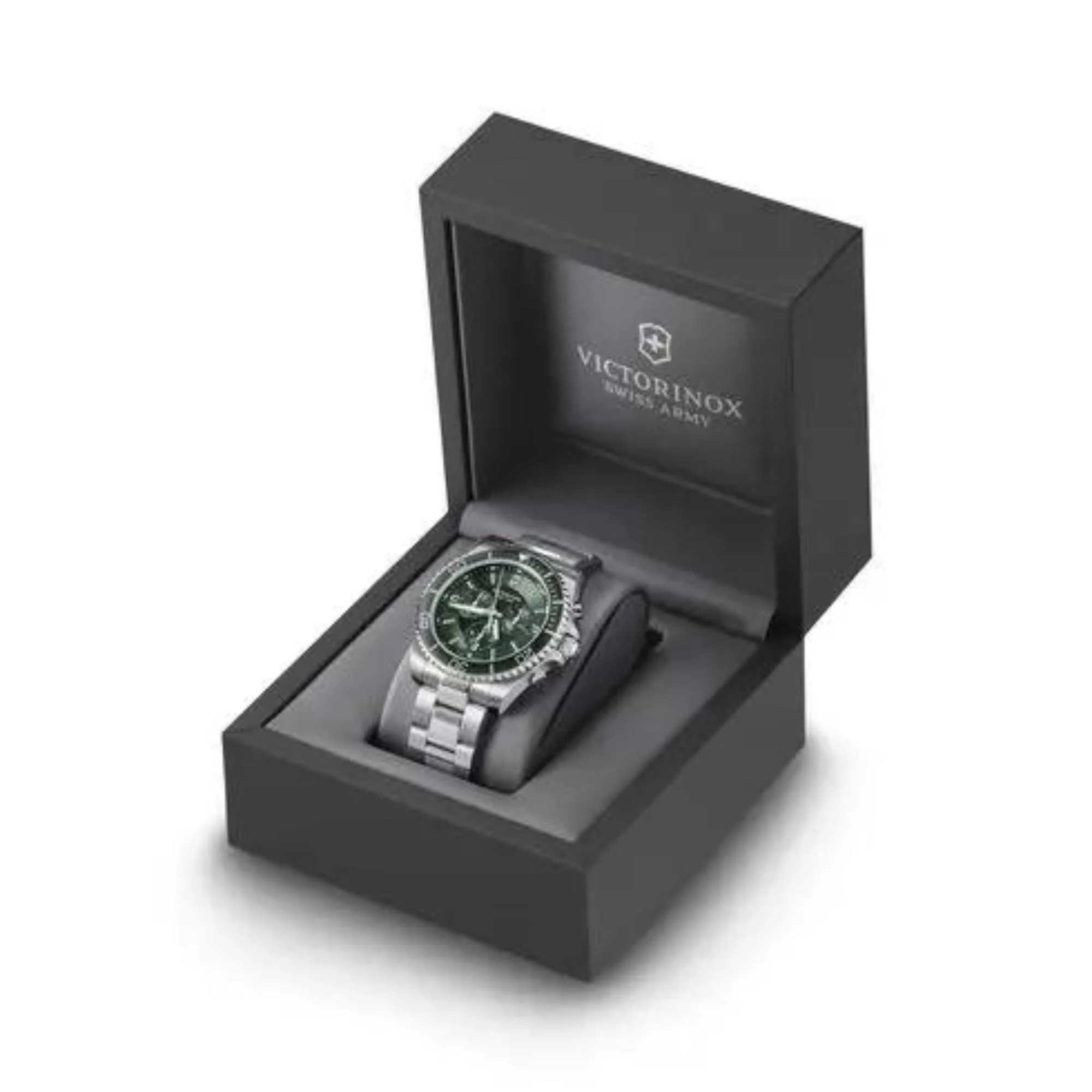 Victorinox Maverick Chronograph Quartz Green Dial Steel Strap Men's Watch 241946 - Image 5