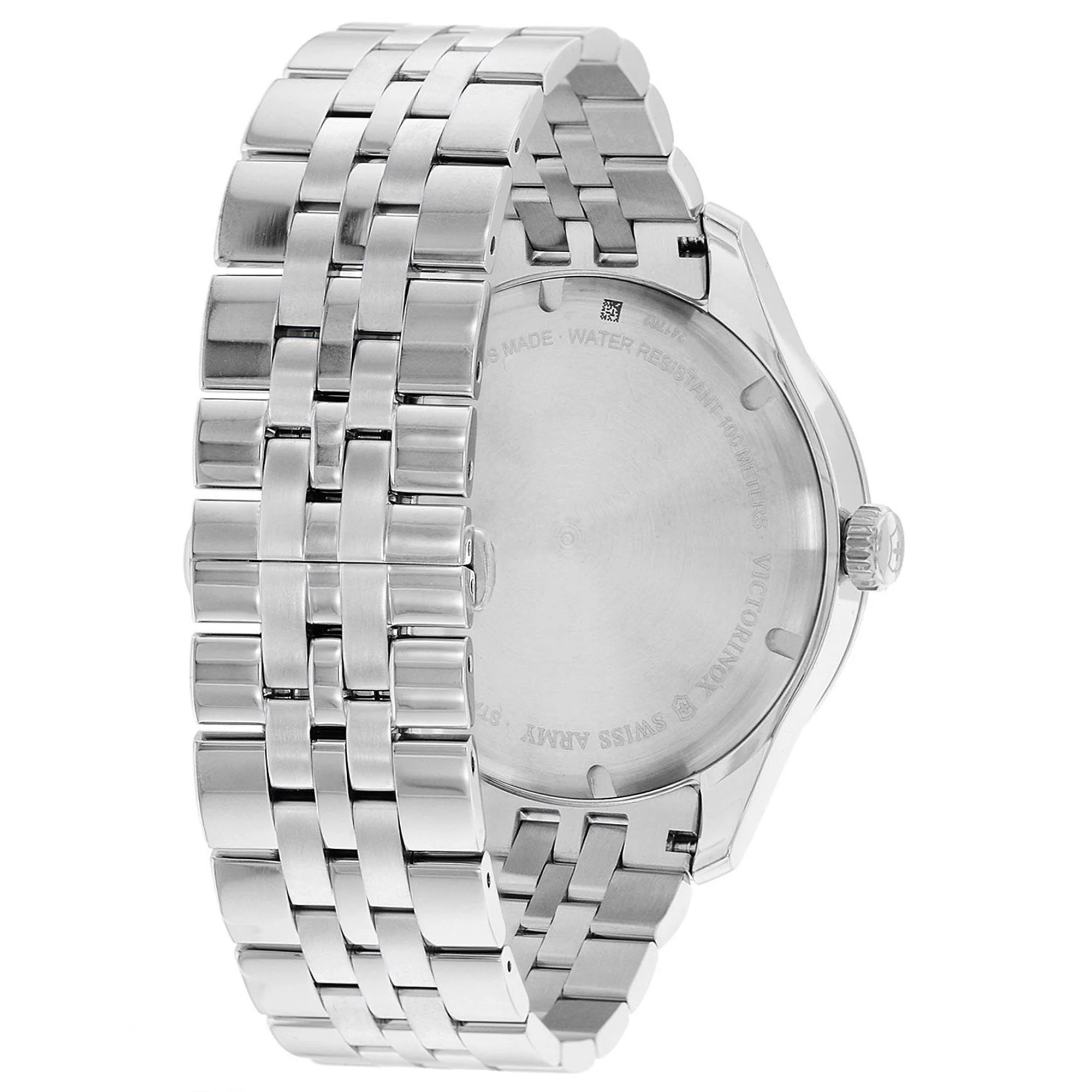 Victorinox Swiss Army Alliance Black Dial Silver Stainless Steel Bracelet Men's Watch 241762 - Image 9