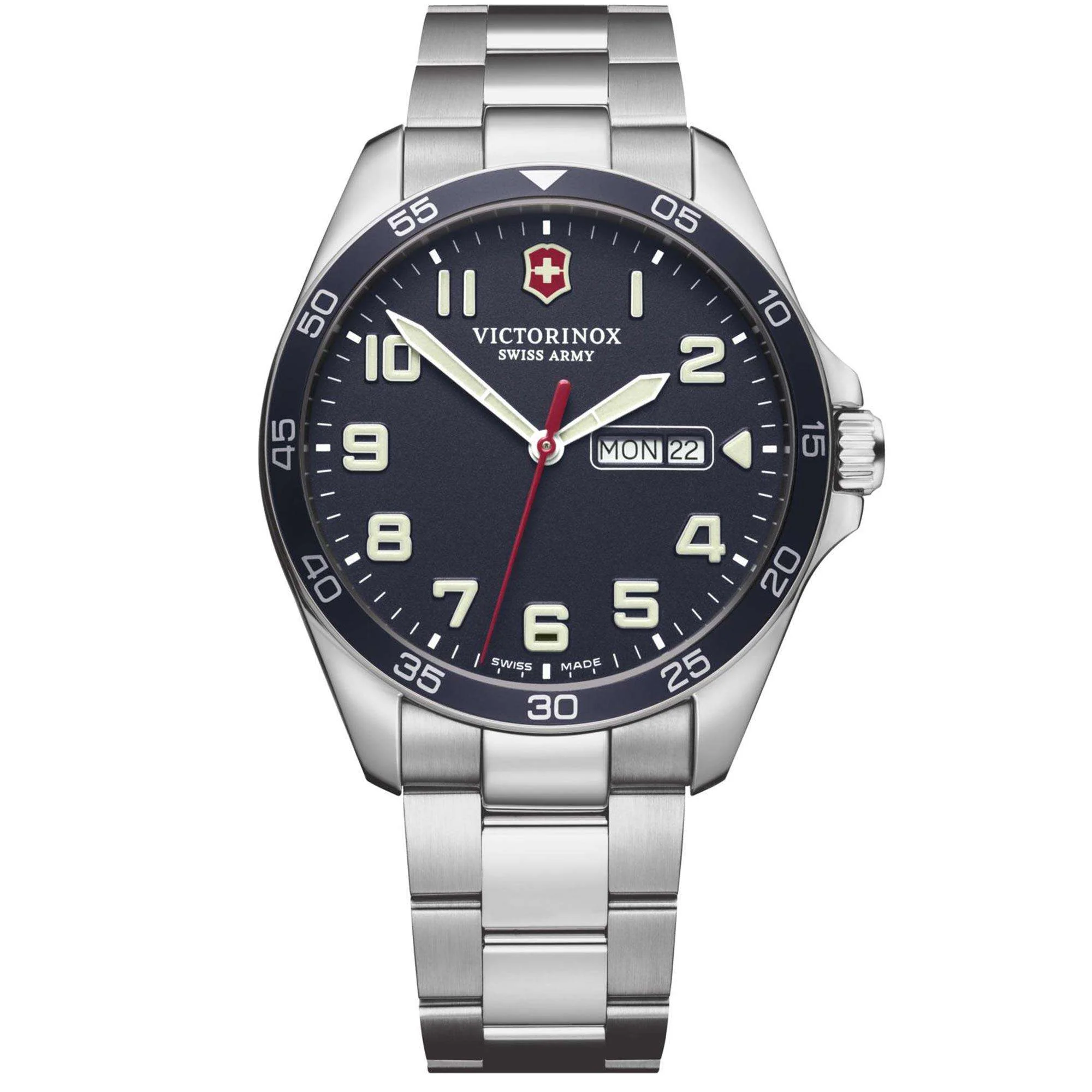 Victorinox Swiss Army Fieldforce Blue Dial Stainless Steel Bracelet Men's Watch 241851