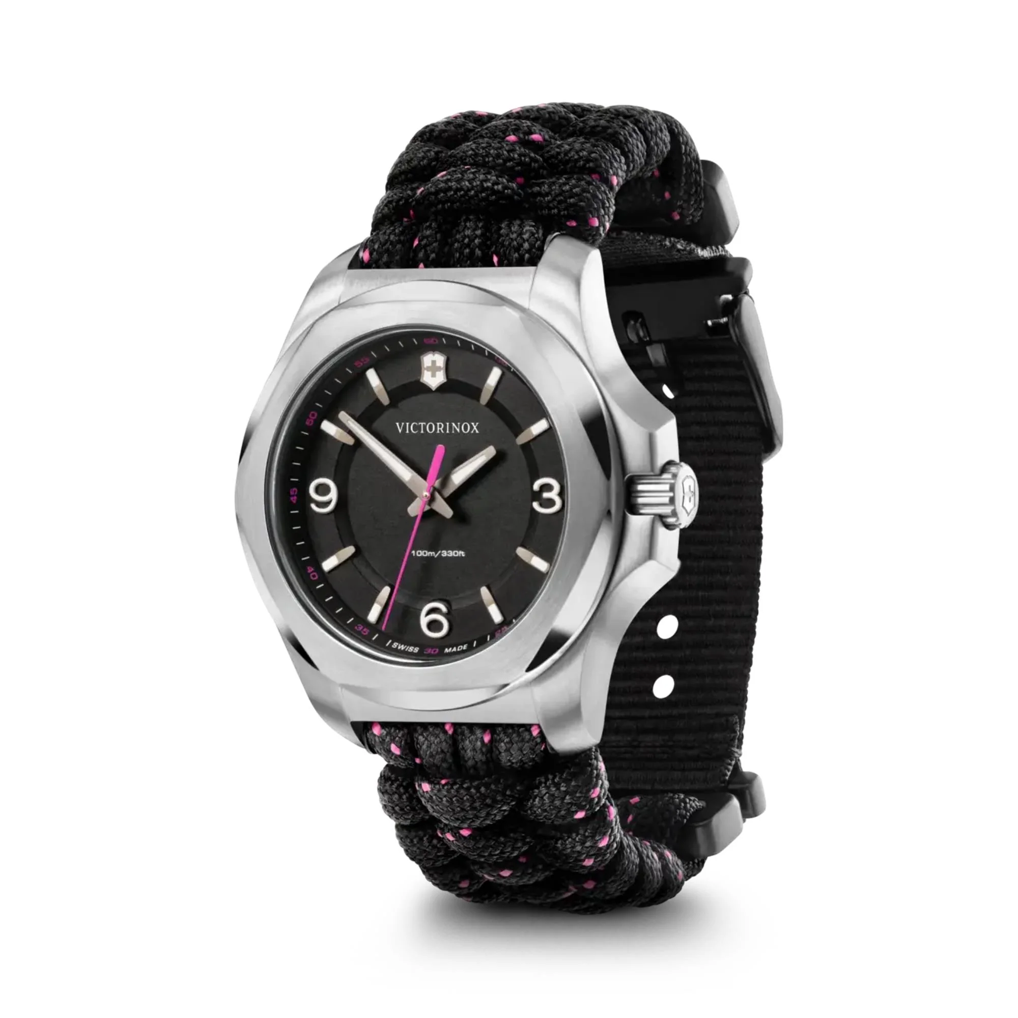 Victorinox I.N.O.X. V Black Dial Paracord Strap Women's Watch 241918 - Image 5