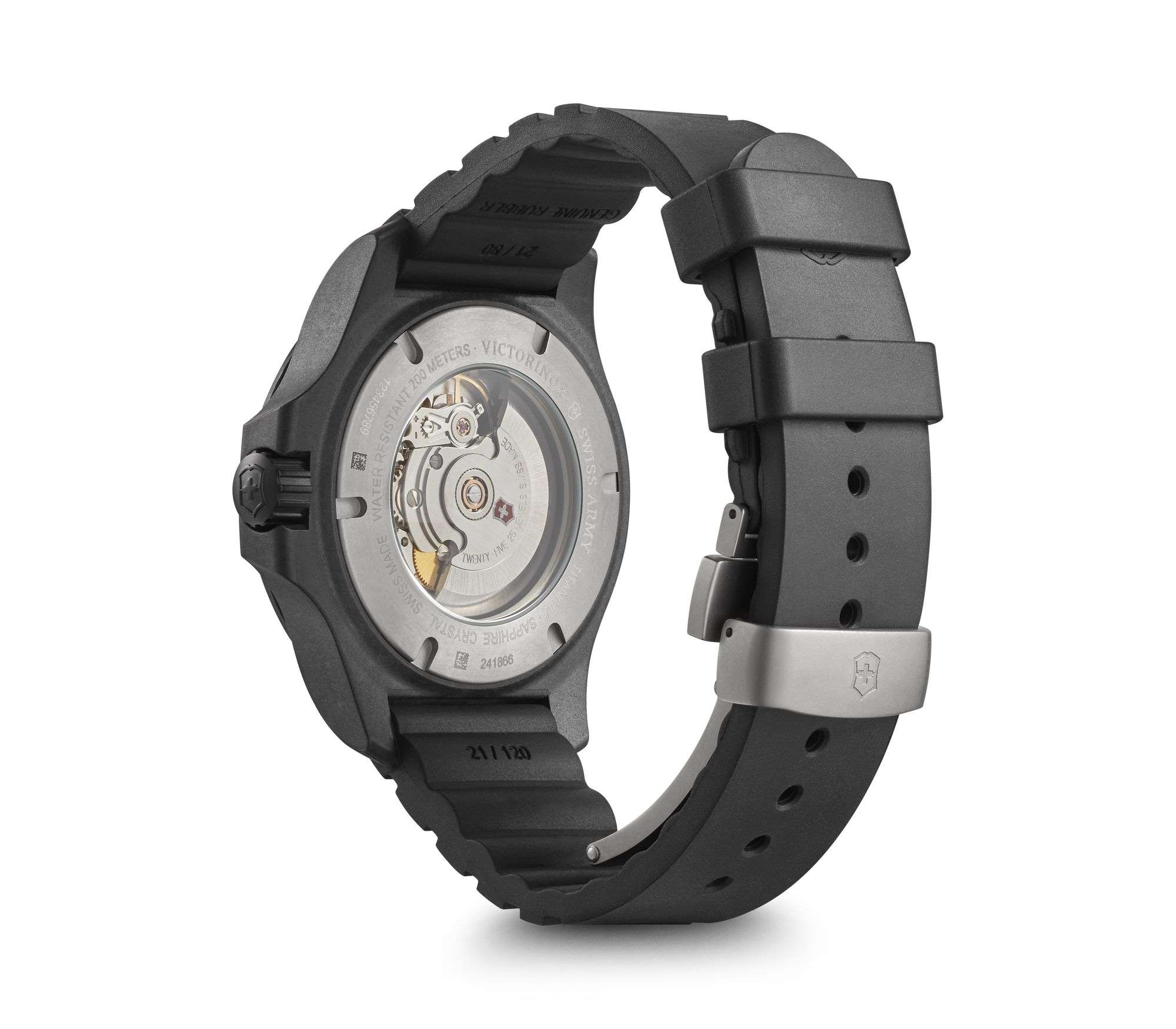 Victorinox Swiss Army I.N.O.X Carbon Mechanical Black With Protective Bumper Quartz Men's Watch 241866.1 - Image 6