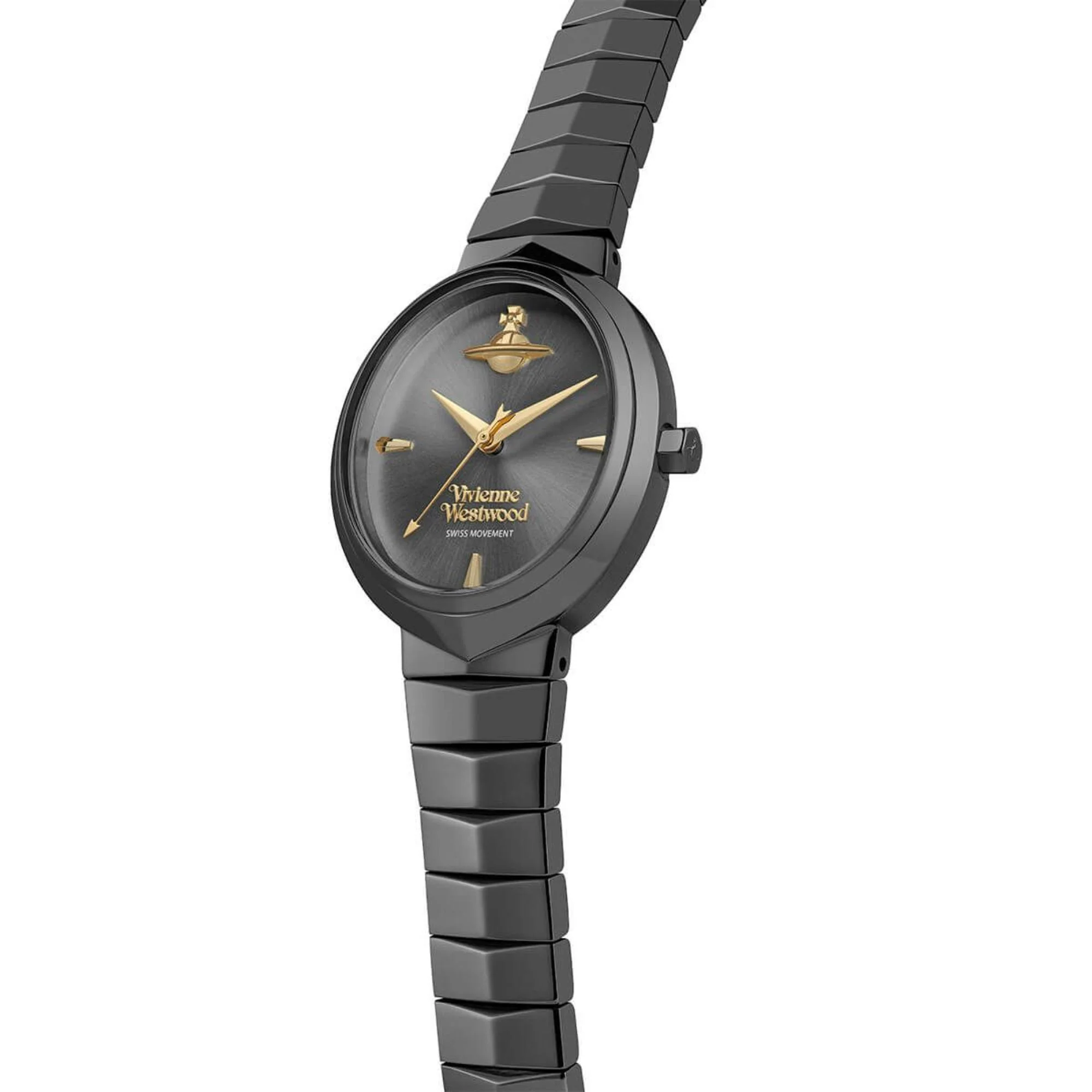 Vivienne Westwood Armour Grey Dial Gunmetal Bracelet Ladies Watch VV314GYGY - Image 9