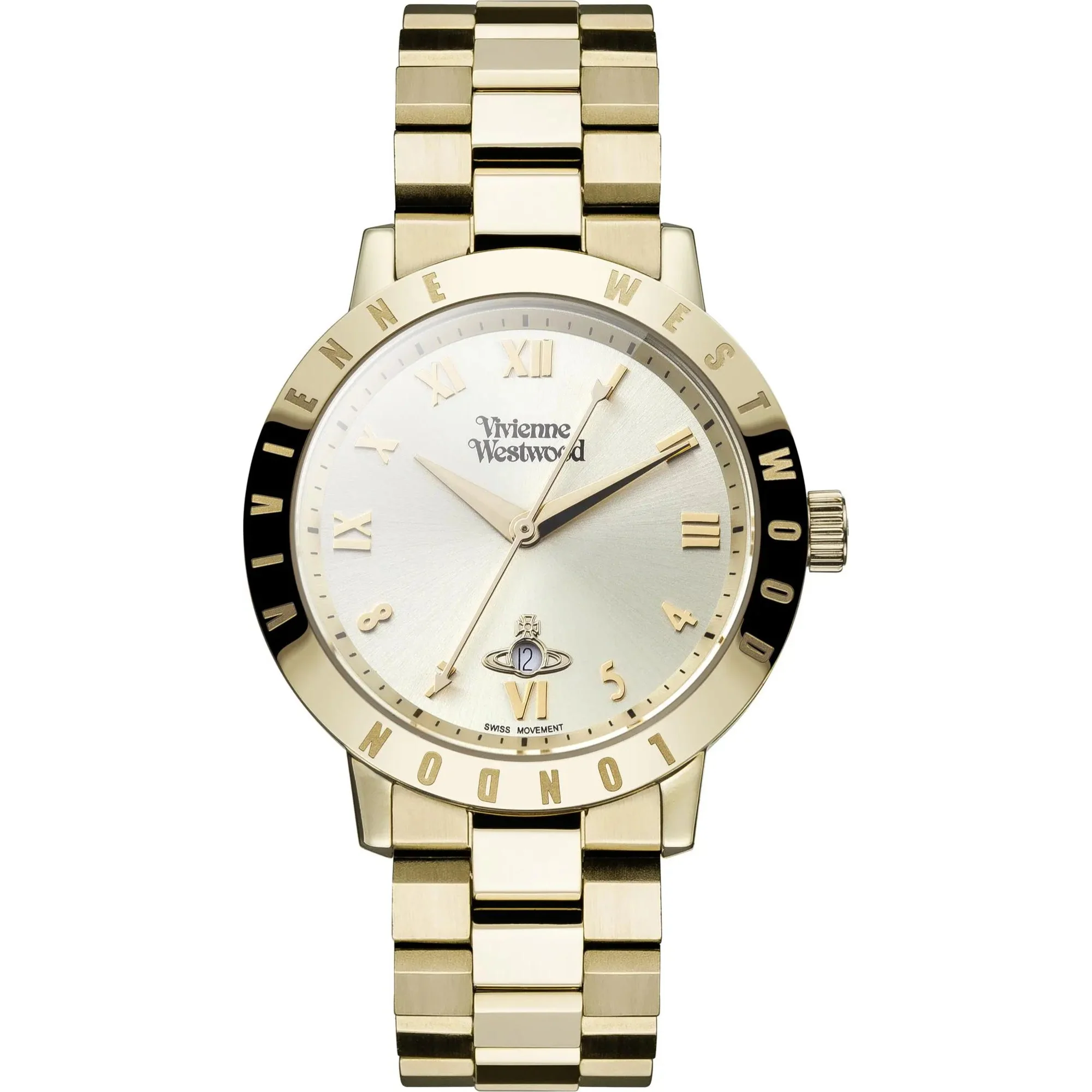 Vivienne Westwood Bloomsbury Quartz Gold Dial Gold PVD Stainless Steel Ladies Watch VV152GDGD - Image 6