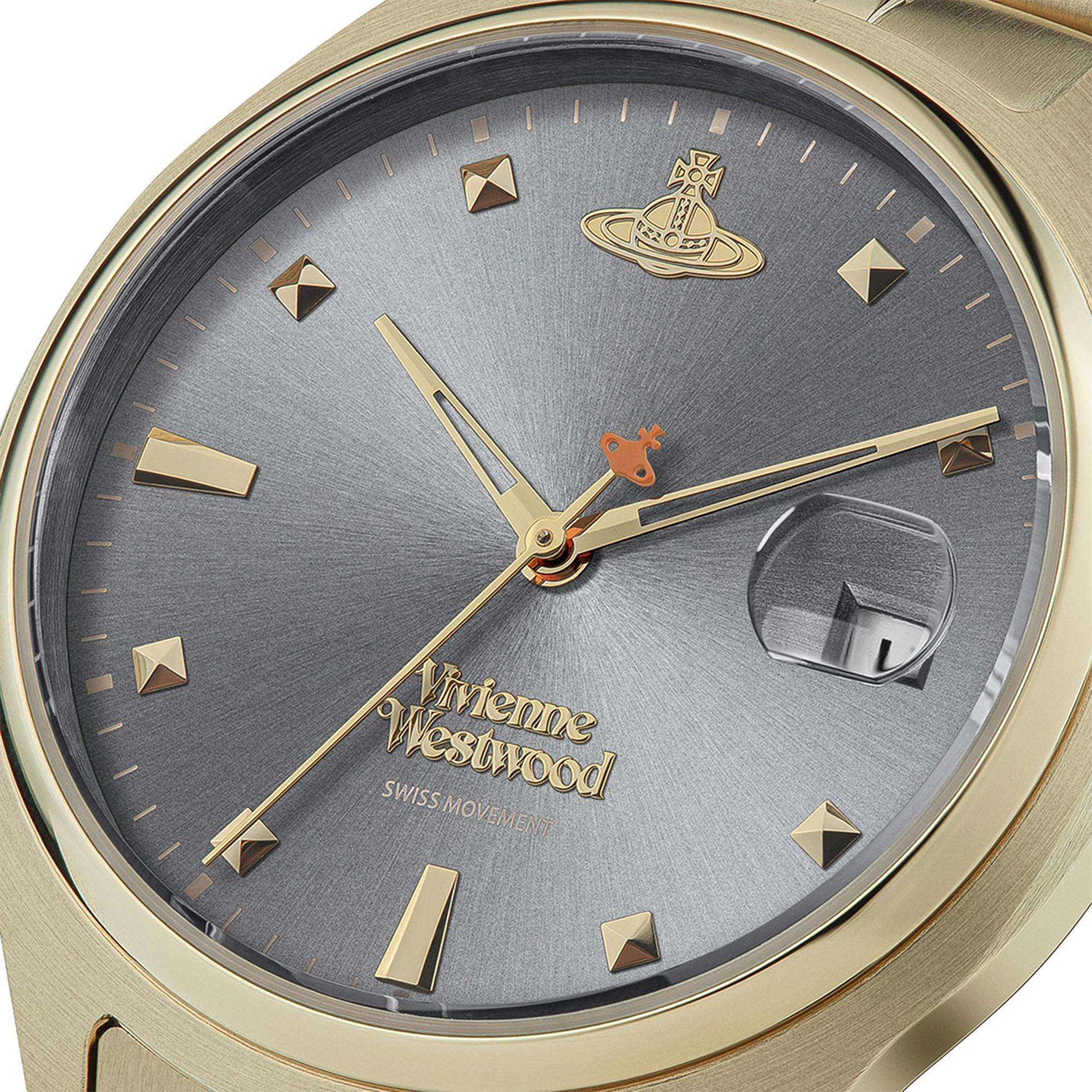 Vivienne Westwood Camberwell Quartz Grey Dial Gold Stainless Steel Bracelet Ladies Watch VV261GYGD - Image 4