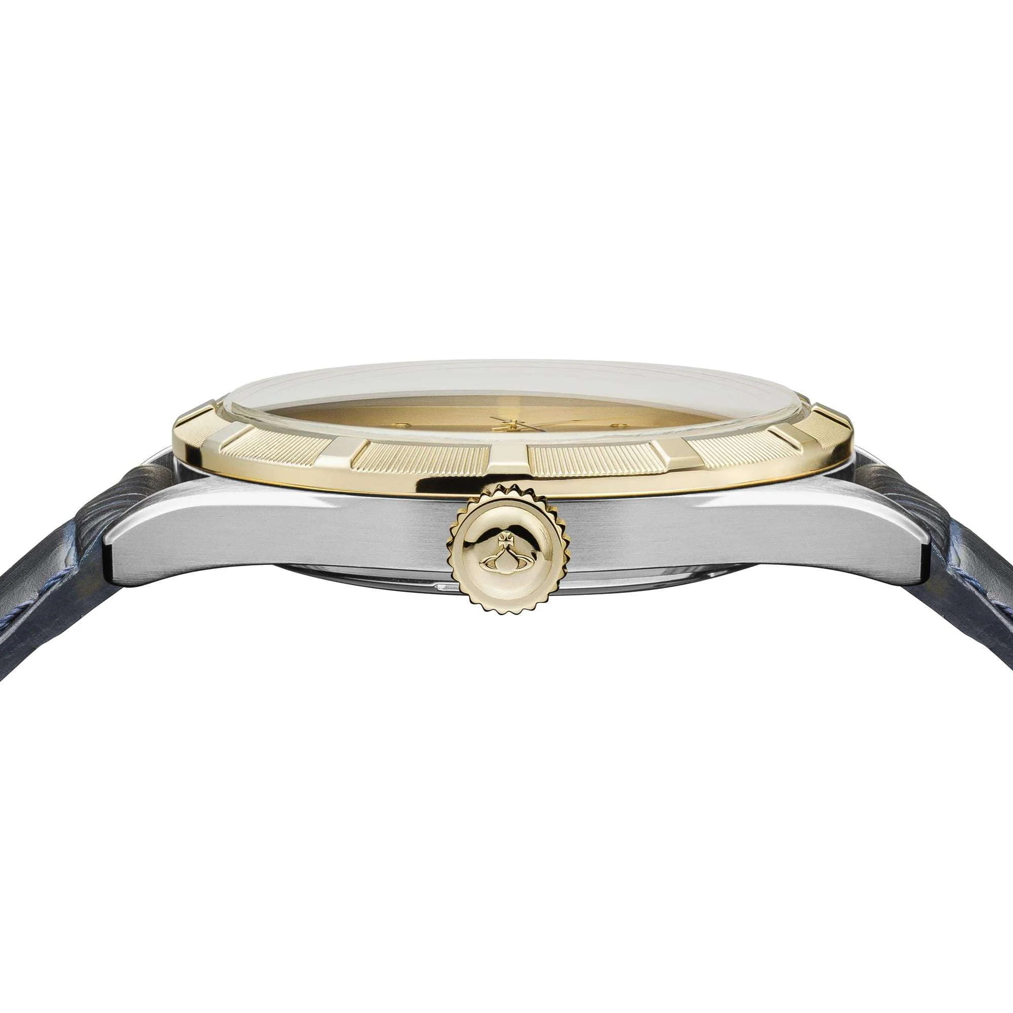 Vivienne Westwood Conduit Blue Dial Blue Leather Strap Men's Watch VV192NVNV - Image 3