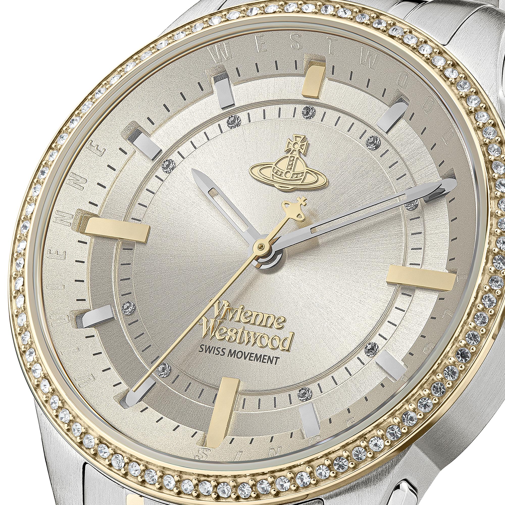 Vivienne Westwood East End Quartz Champagne Dial Two-Tone PVD Stainless Steel Bracelet Ladies Watch VV262LGYSG - Image 3