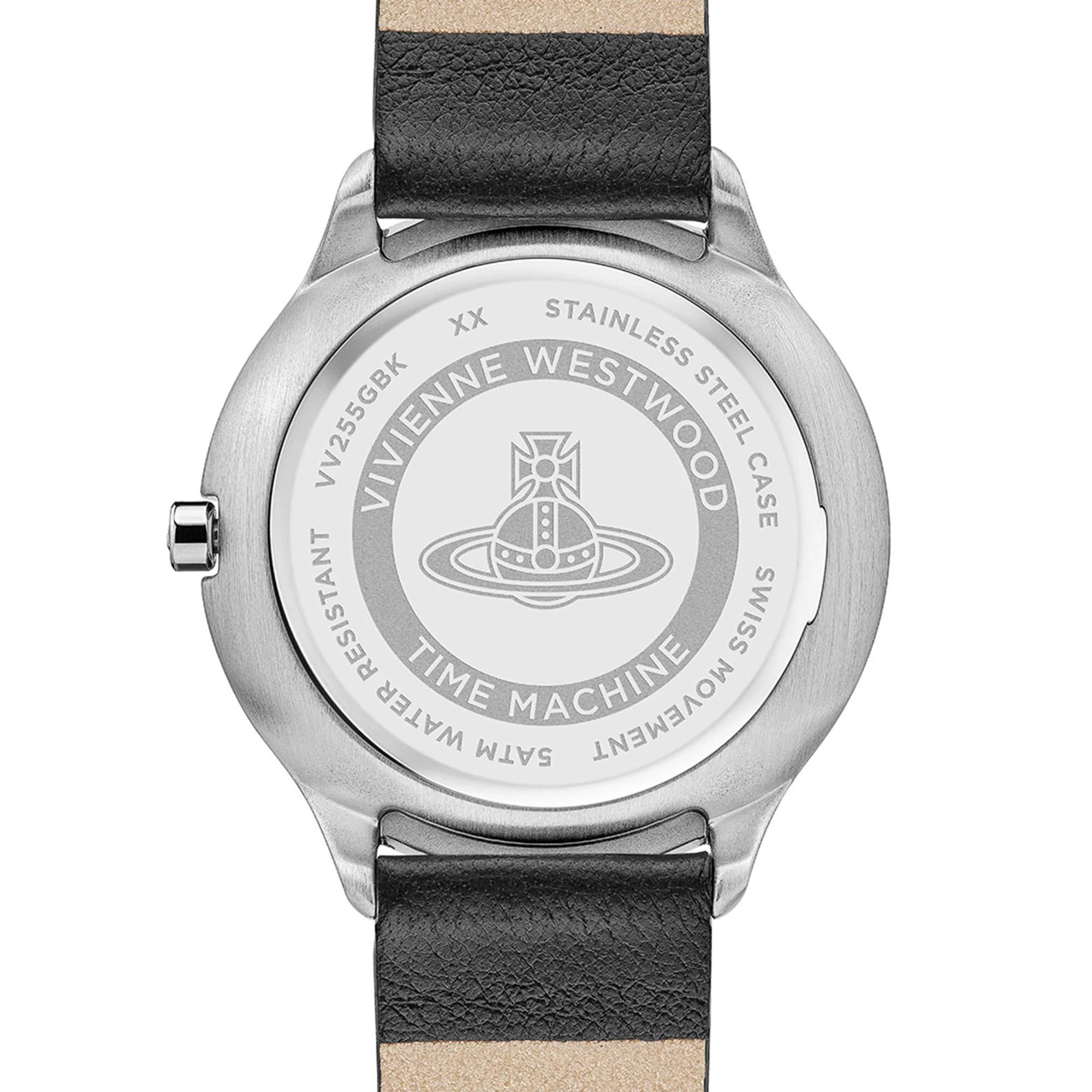 Vivienne Westwood The Elcho Quartz Black Dial Black Leather Strap Ladies Watch VV255SGBK - Image 12