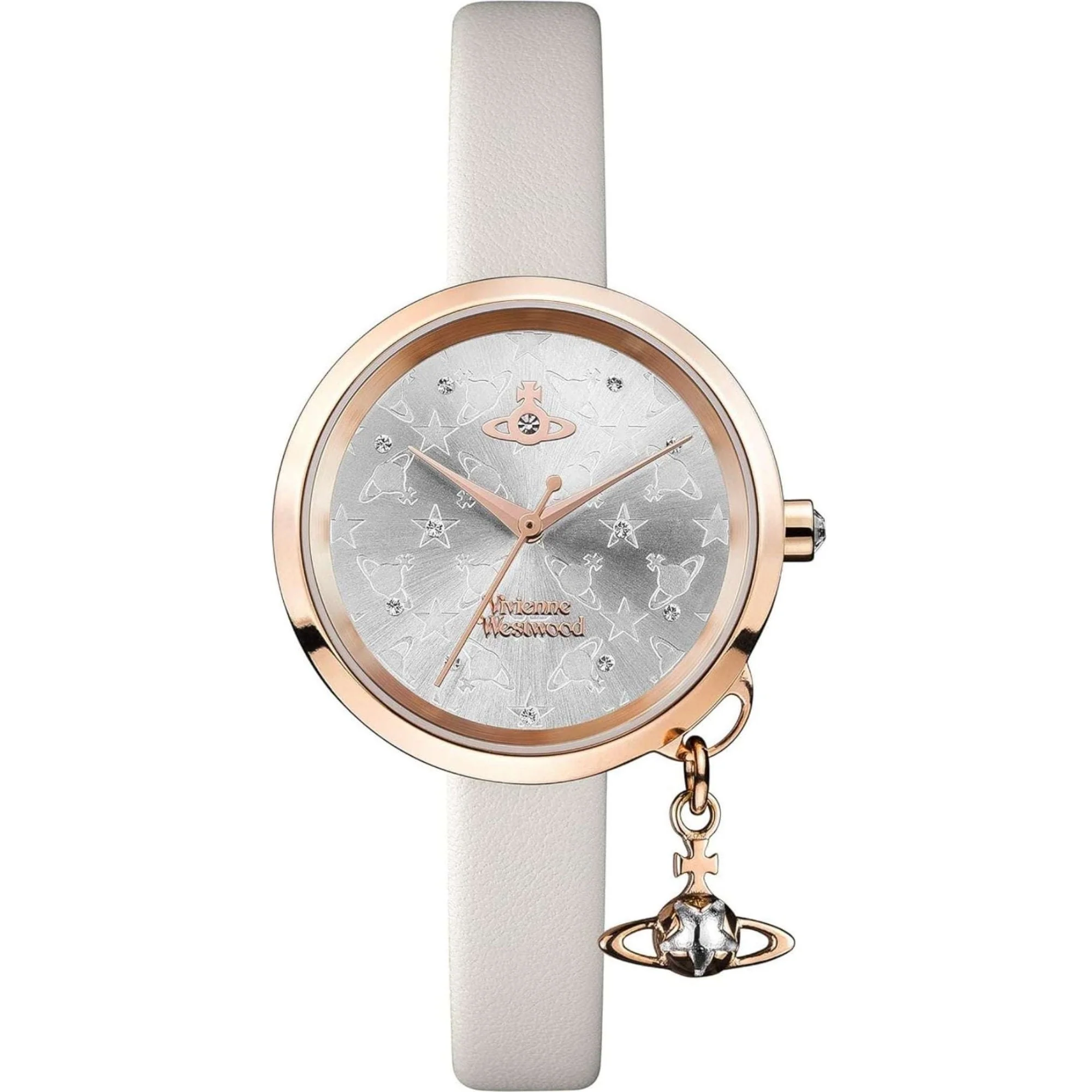 Vivienne Westwood Exclusive Bow Grey Dial Leather Strap Ladies Watch VV139WGYCM - Image 4