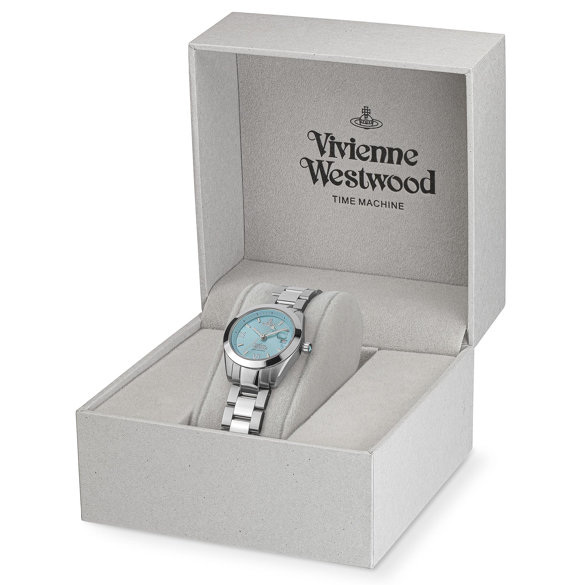 Vivienne Westwood Fenchurch Quartz Blue Dial Stainless Steel Bracelet Ladies Watch VV292TQSL - Image 13