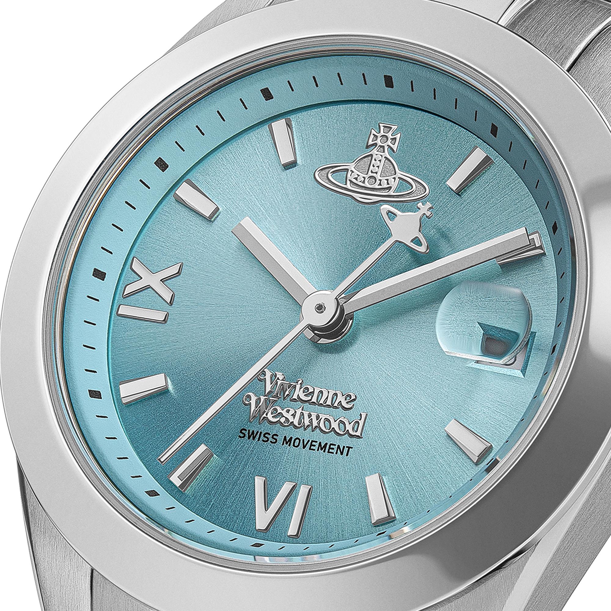 Vivienne Westwood Fenchurch Quartz Blue Dial Stainless Steel Bracelet Ladies Watch VV292TQSL - Image 3