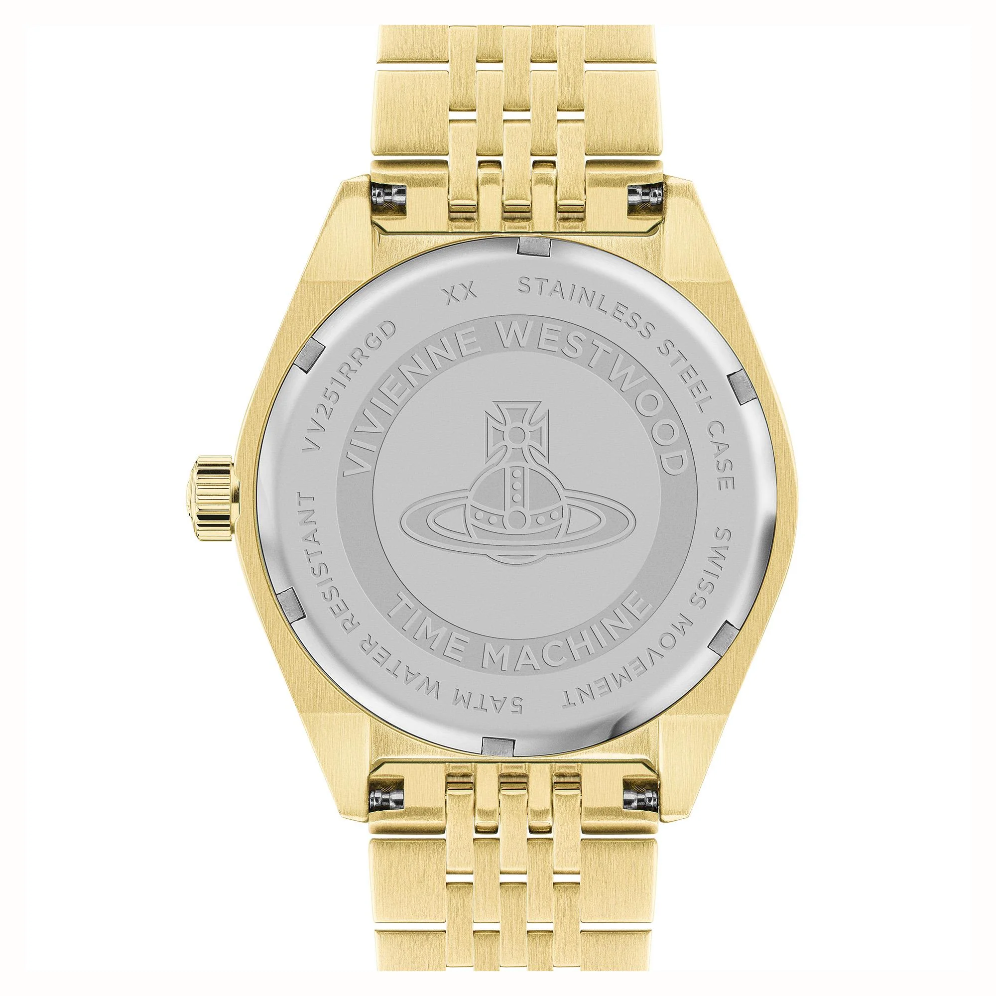 Vivienne Westwood Lady Sydenham Pink Dial Gold PVD Stainless Steel Bracelet Ladies Watch VV251RRGD - Image 12