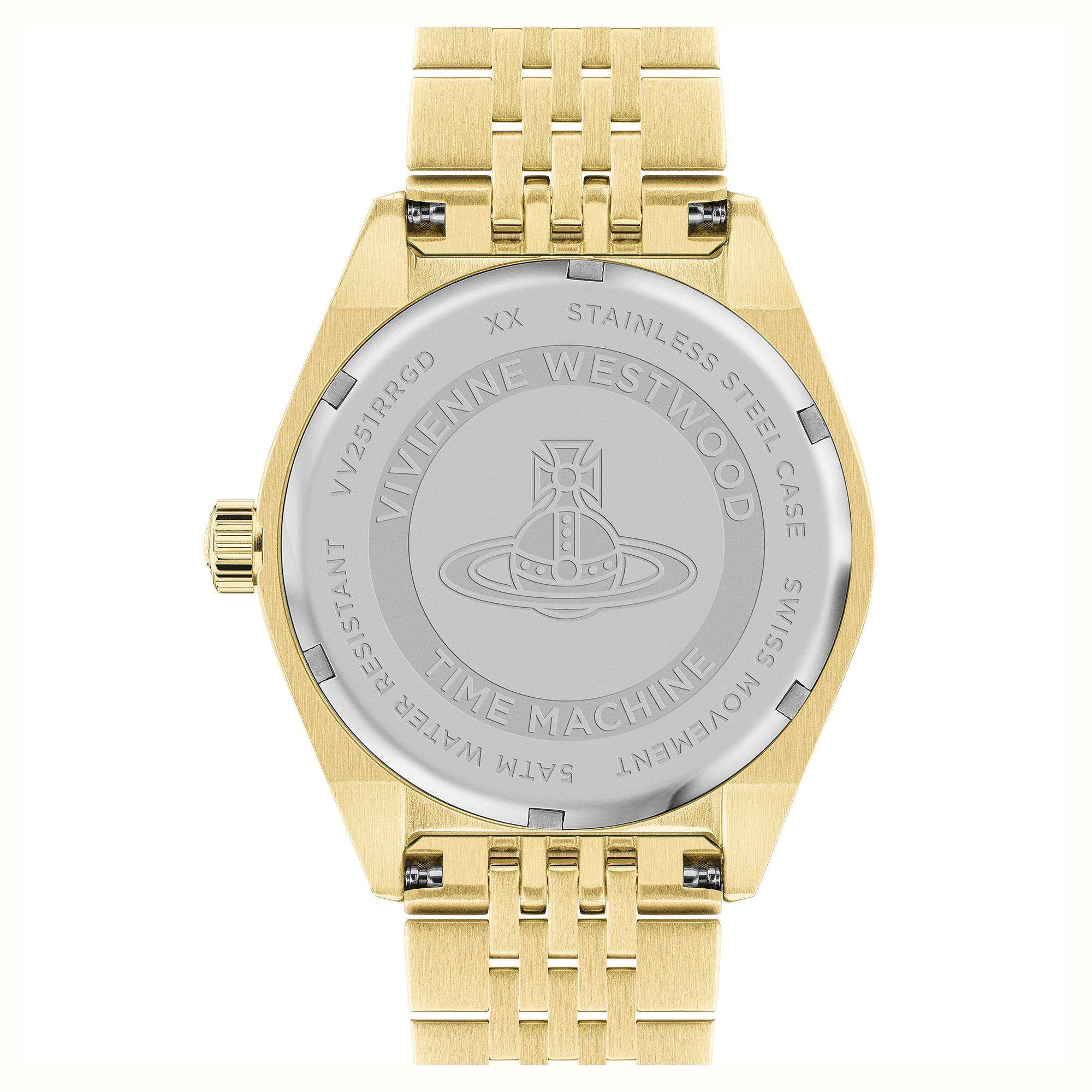 Vivienne Westwood Lady Sydenham Pink Dial Gold PVD Stainless Steel Bracelet Ladies Watch VV251RRGD - Image 5