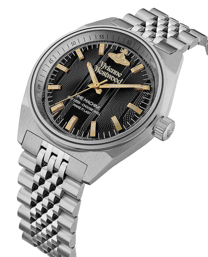 Vivienne Westwood Sydenham Black Dial Stainless Steel Bracelet Men's Watch VV251BKSL - Image 3