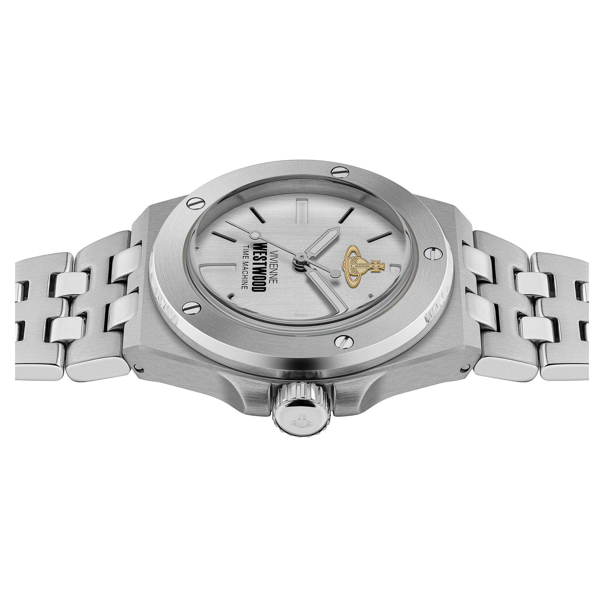 Vivienne Westwood Leamouth Grey Dial Stainless Steel Bracelet Unisex Watch VV271CGSL - Image 3