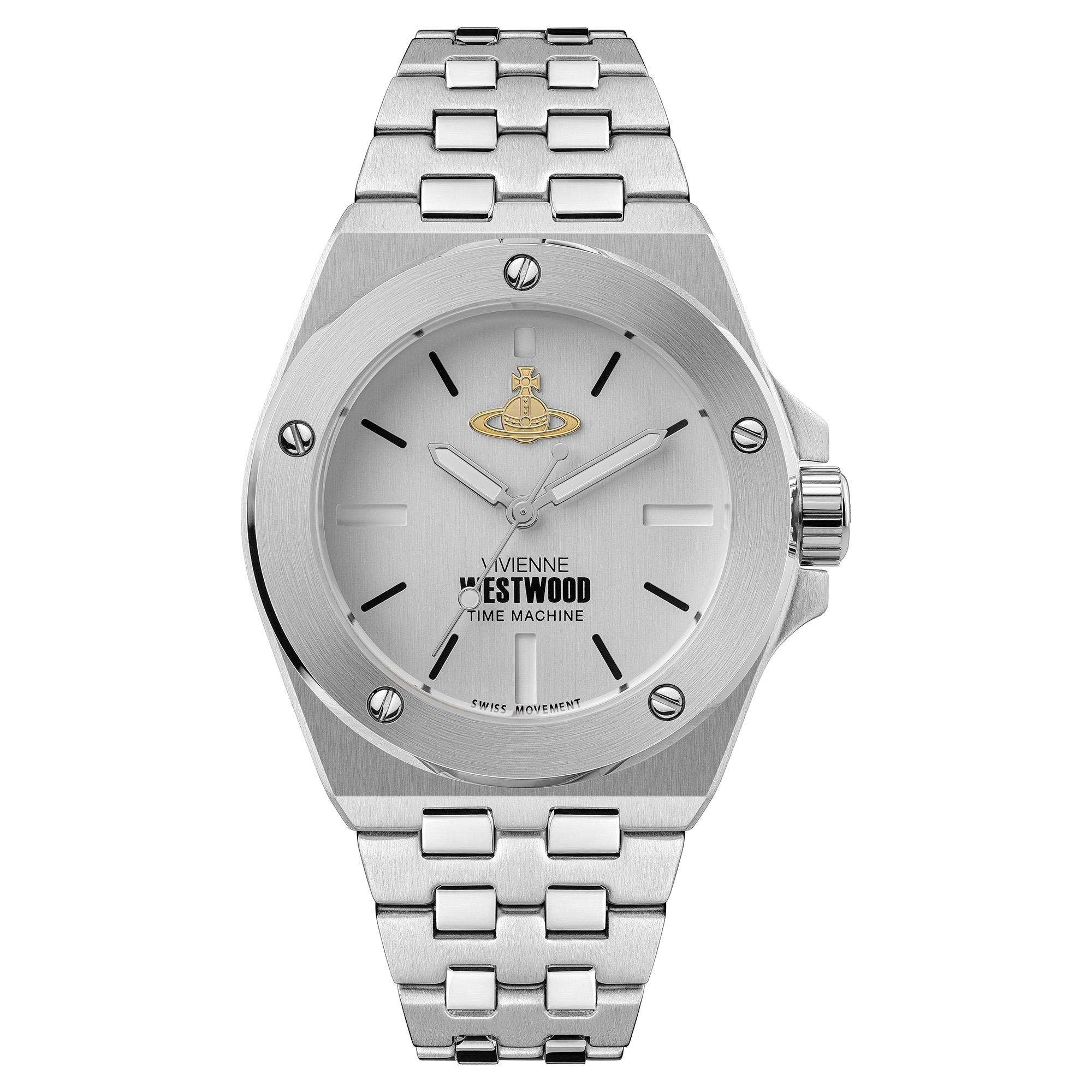 Vivienne Westwood Leamouth Grey Dial Stainless Steel Bracelet Unisex Watch VV271CGSL - Image 5