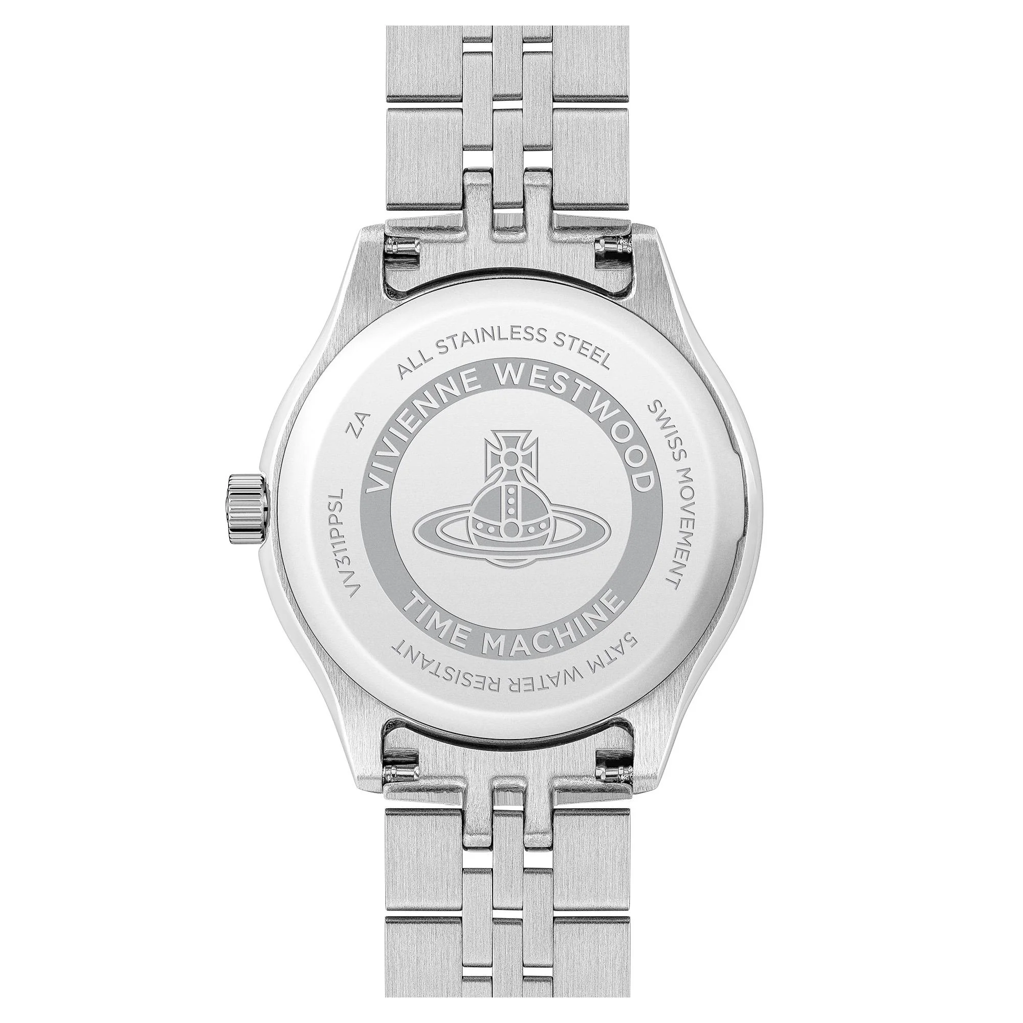 Vivienne Westwood Little Camberwell Quartz Purple Dial Steel Strap Women's Watch VV311PPSL - Image 5