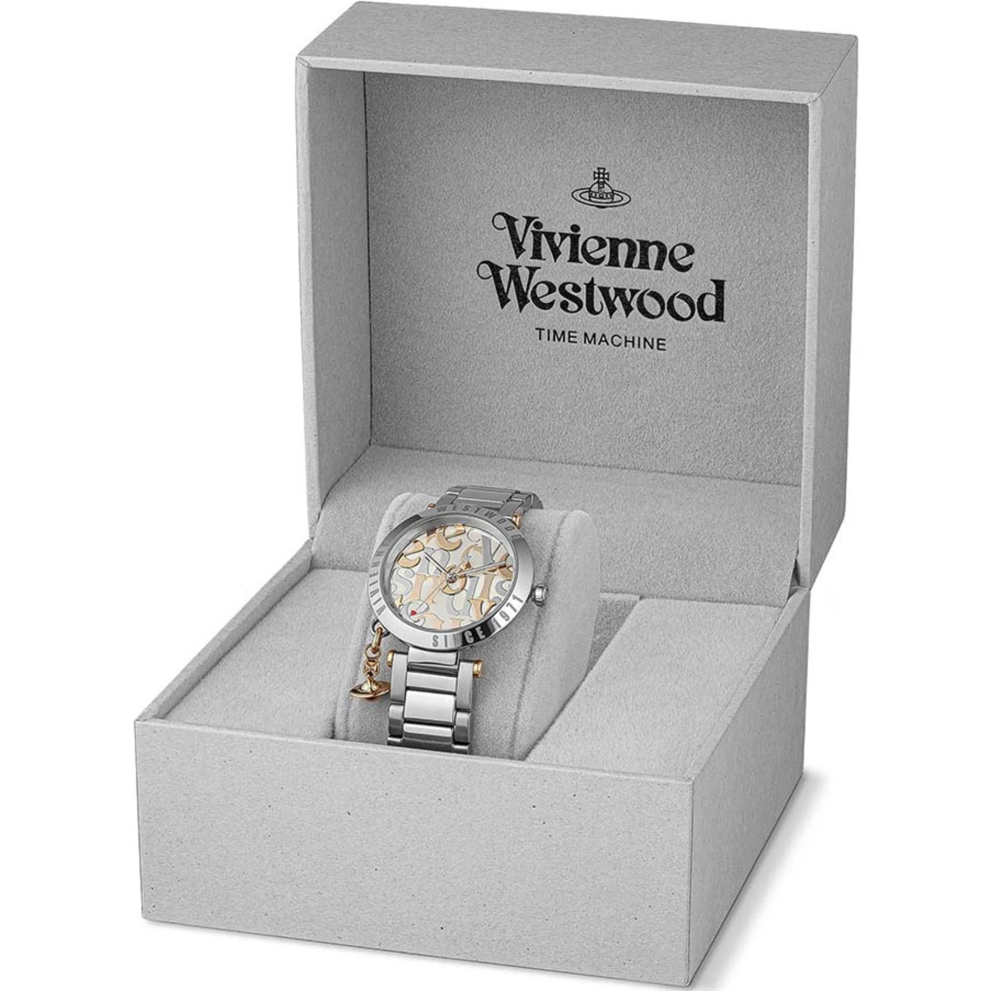 Vivienne Westwood Orb Logomania Silver Dial Steel Strap Women's Watch VV315WSSL - Image 5