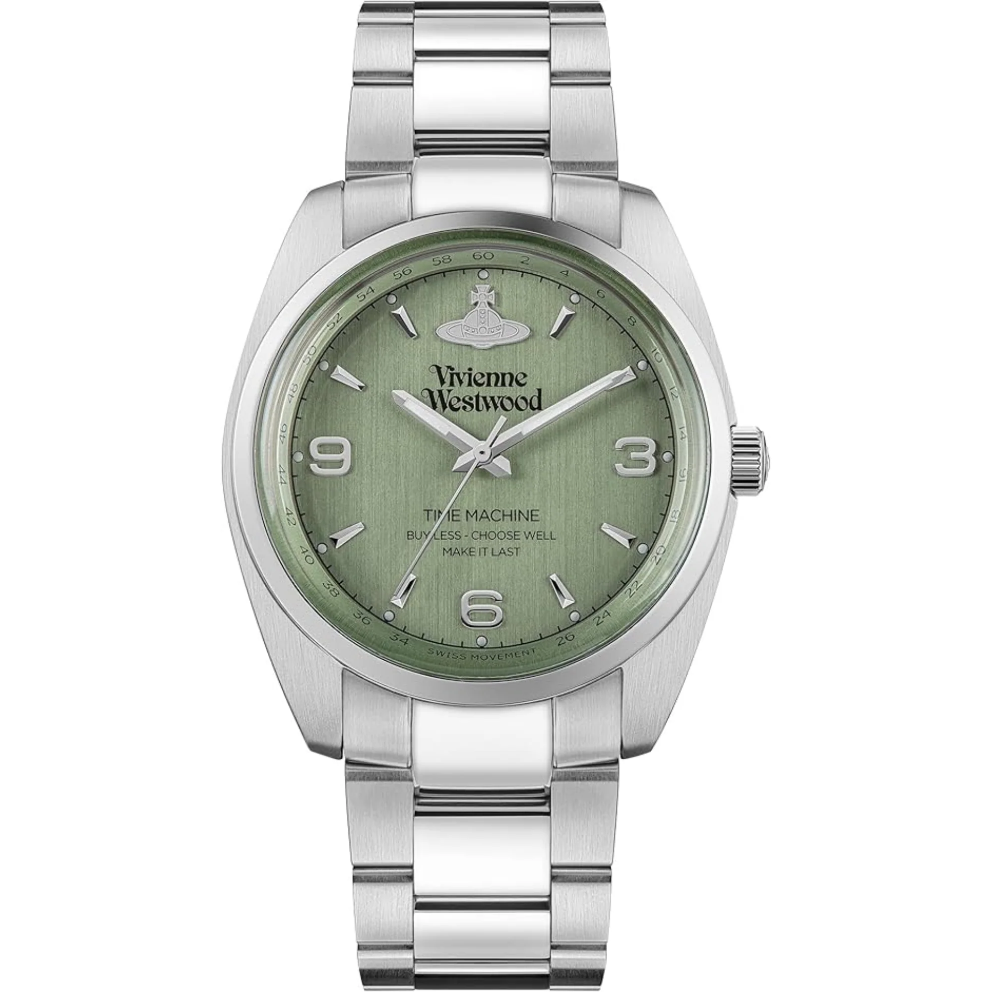 Vivienne Westwood Pennington Green Dial Stainless Steel Bracelet Strap Unisex Watch VV274GRSL