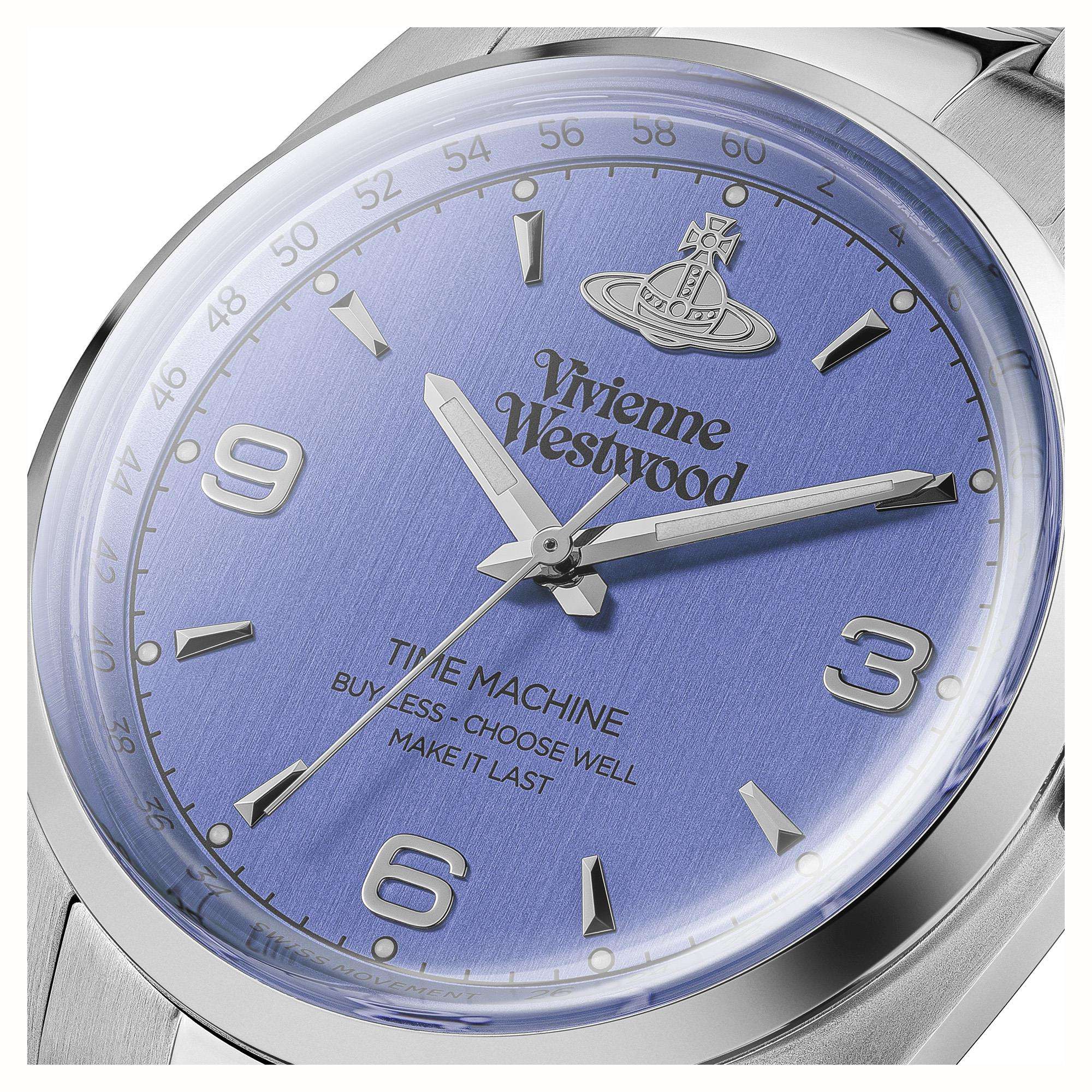 Vivienne Westwood Pennington Blue Dial Stainless Steel Strap Unisex Watch VV274MBLSL - Image 3