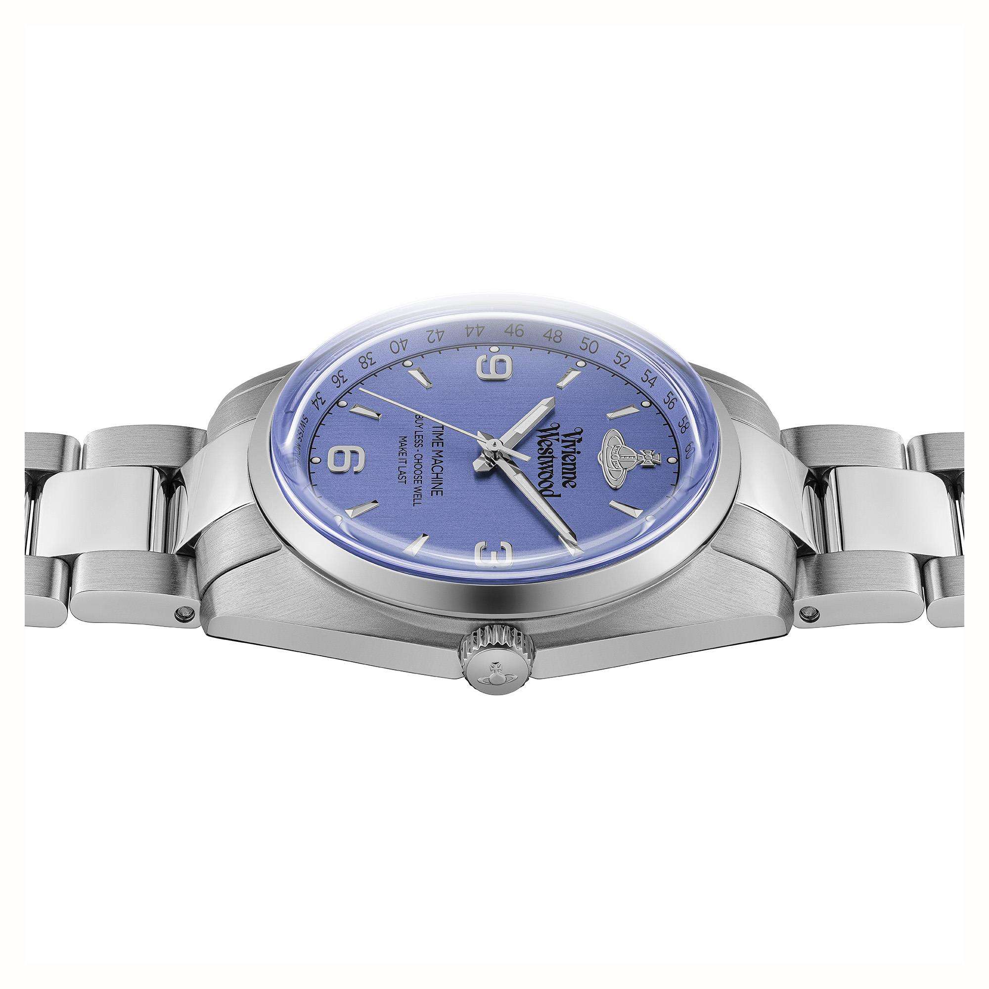 Vivienne Westwood Pennington Blue Dial Stainless Steel Strap Unisex Watch VV274MBLSL - Image 4