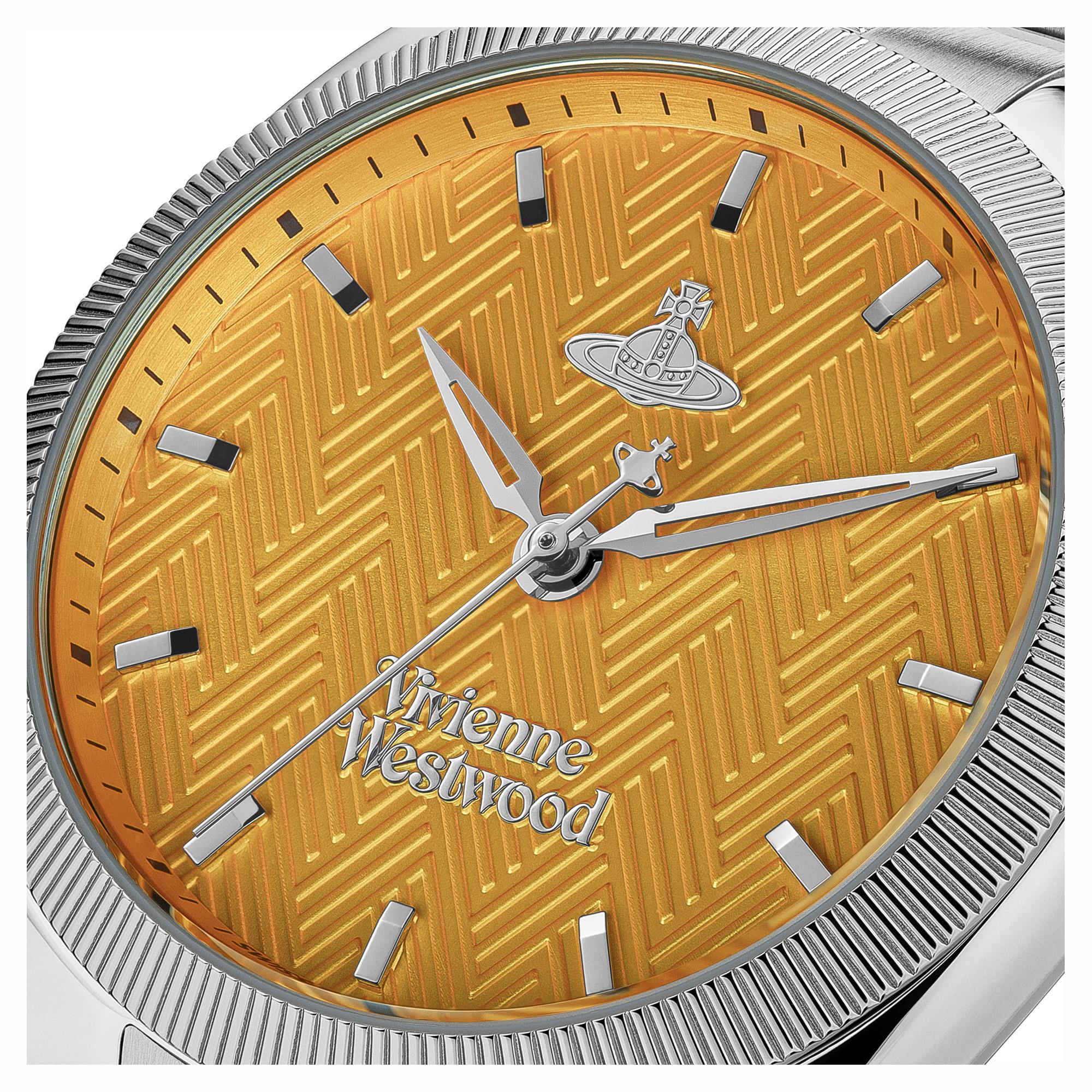 Vivienne Westwood The Mews Orange Dial Stainless Steel Bracelet Ladies Watch VV281TNSL - Image 10