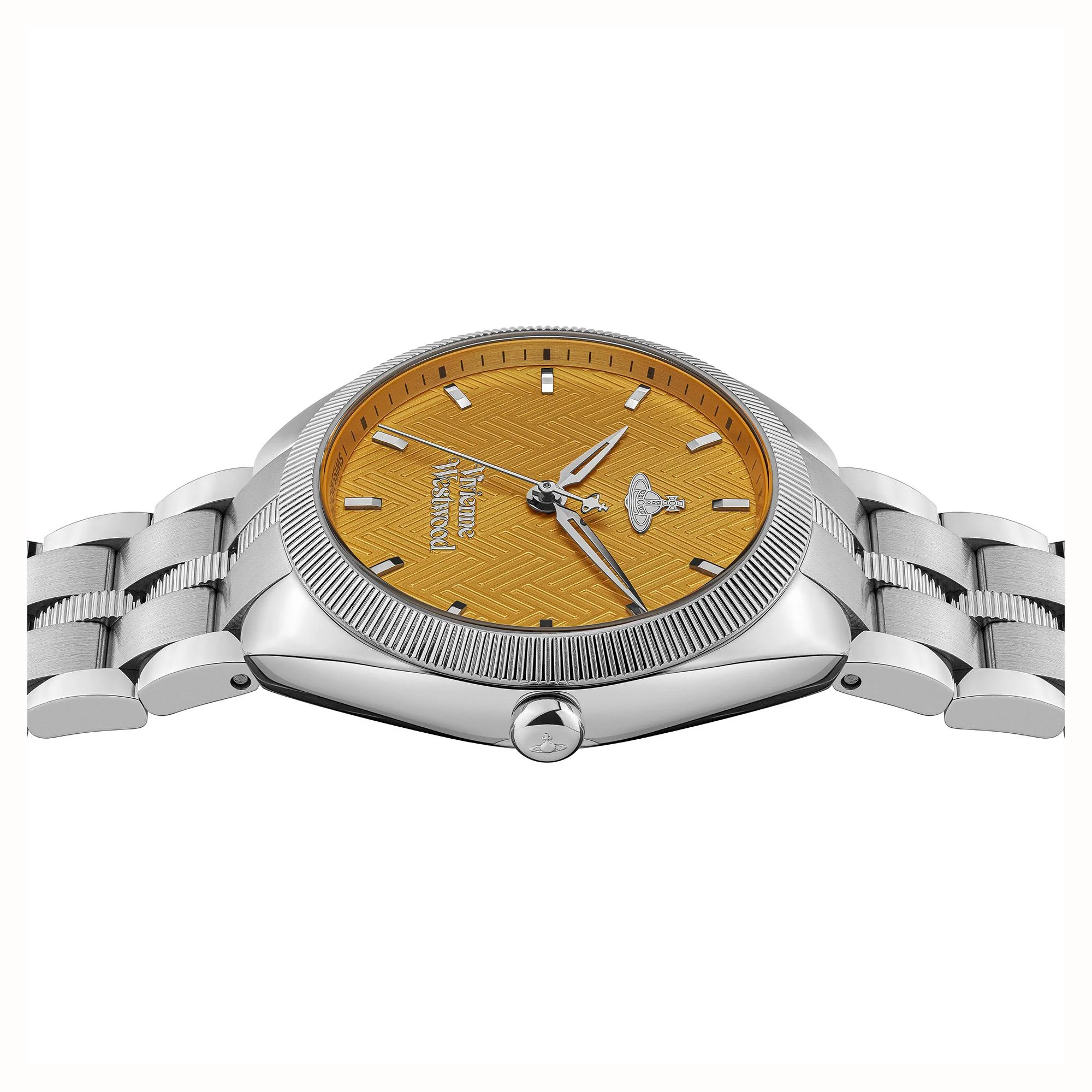 Vivienne Westwood The Mews Orange Dial Stainless Steel Bracelet Ladies Watch VV281TNSL - Image 11